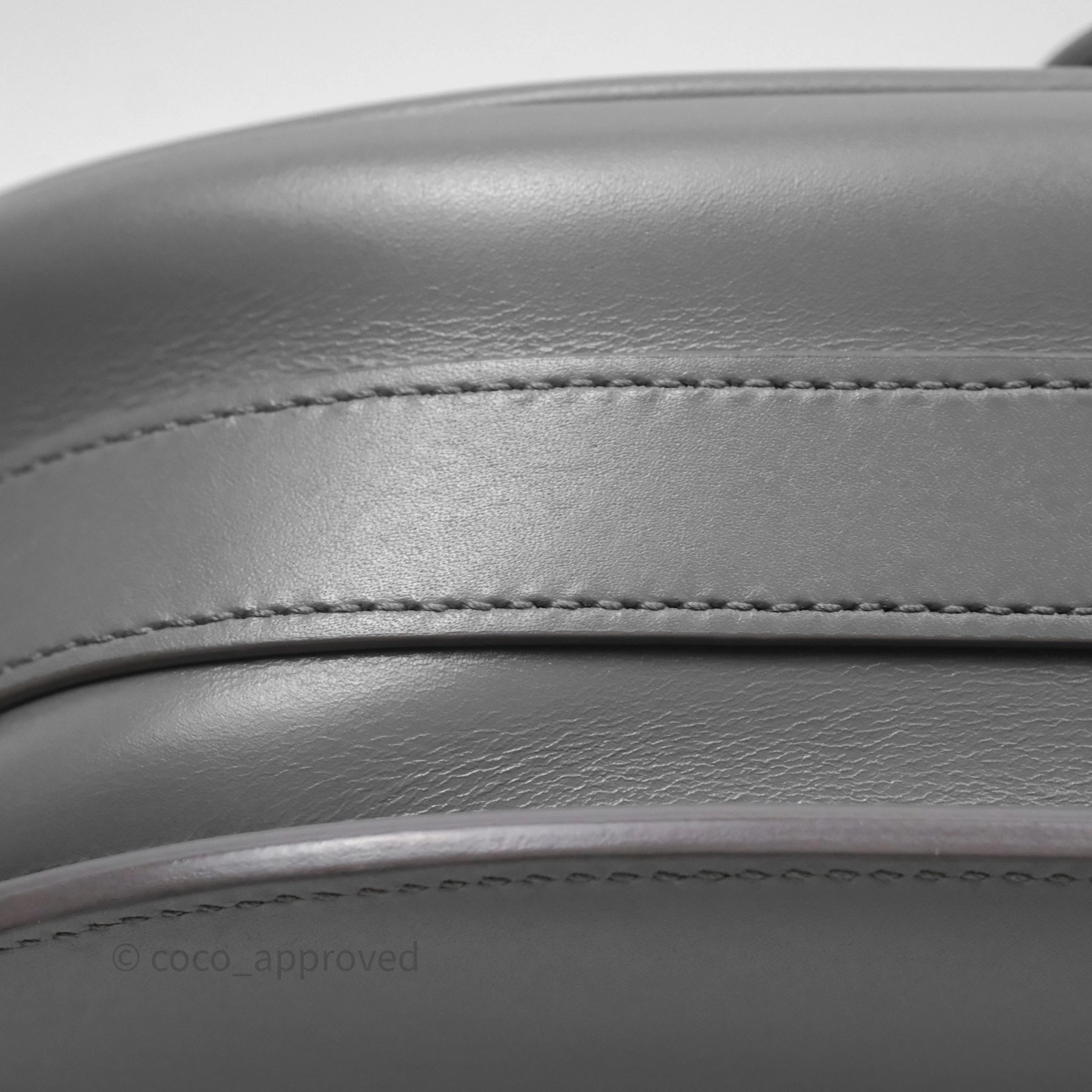 Christian Dior Medium Bobby Flap Grey Box Calfskin