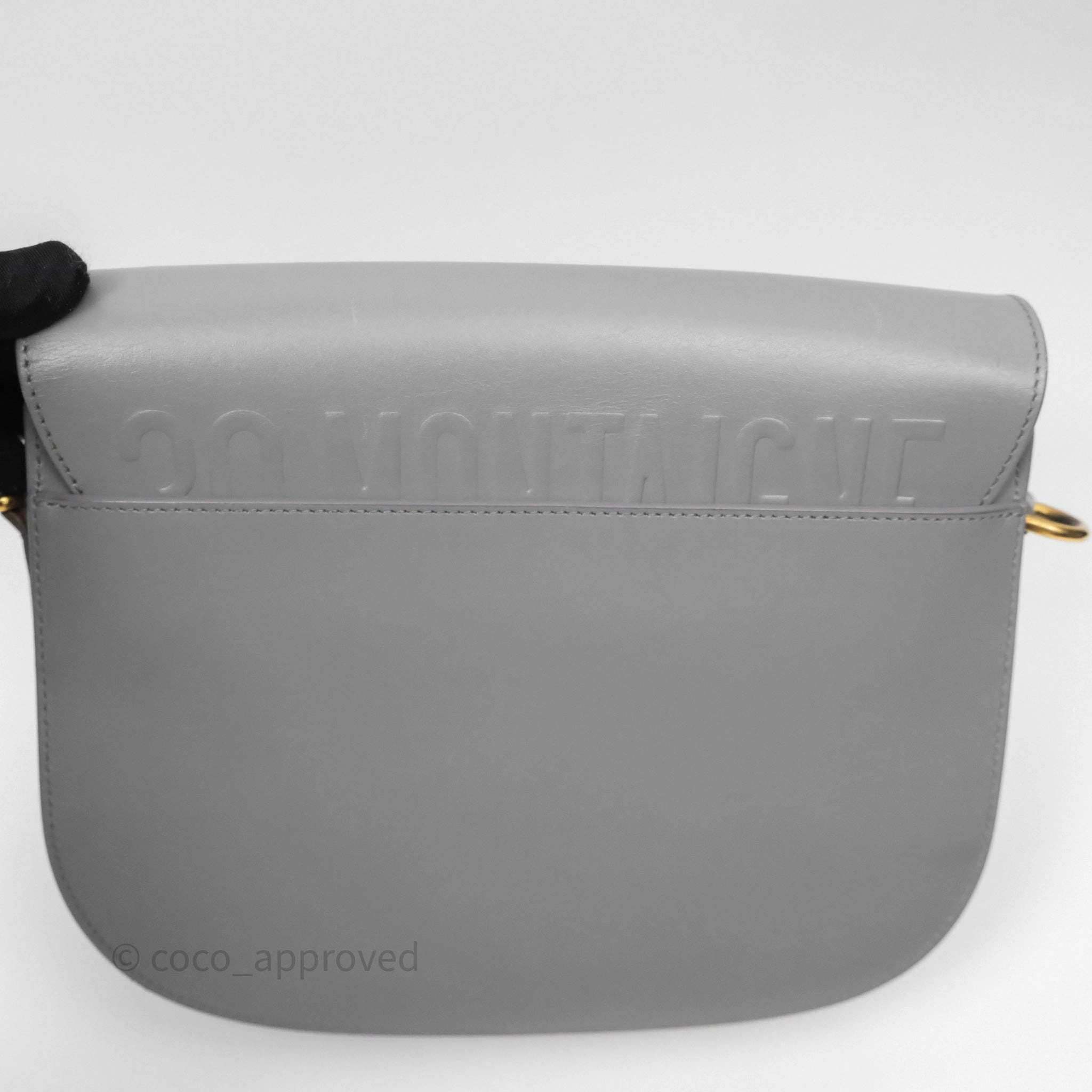 Christian Dior Medium Bobby Flap Grey Box Calfskin