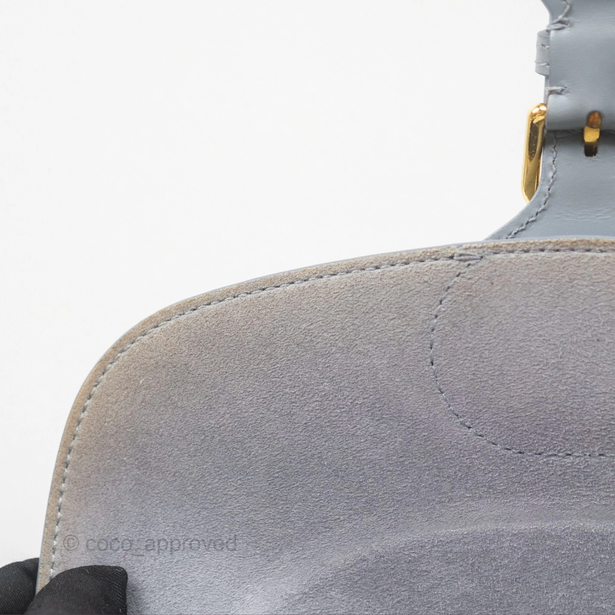 Christian Dior Medium Bobby Flap Grey Box Calfskin