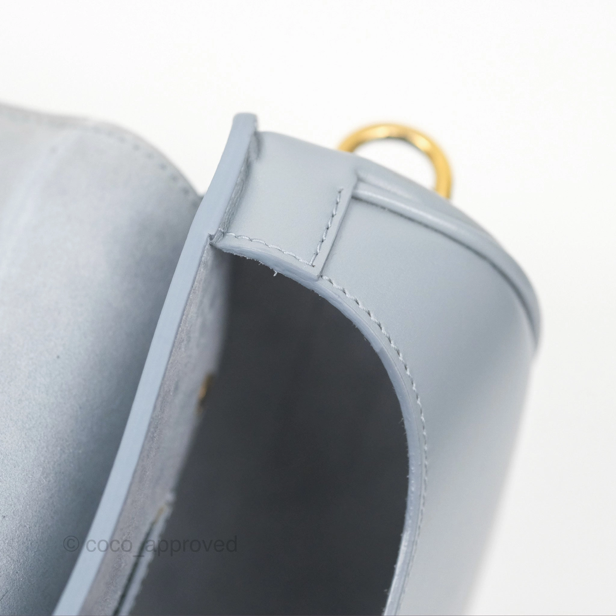 Christian Dior Medium Bobby Flap Grey Box Calfskin
