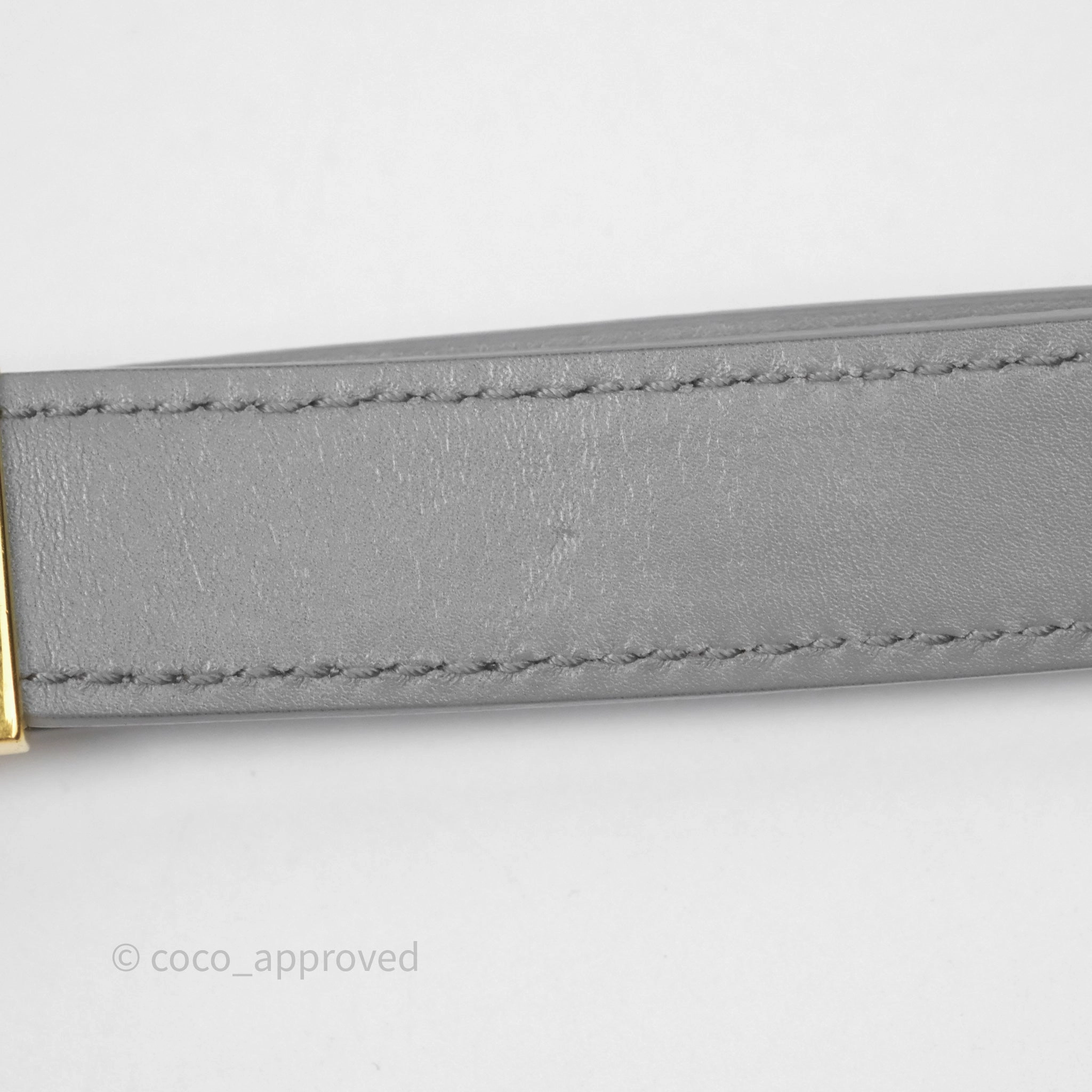 Christian Dior Medium Bobby Flap Grey Box Calfskin