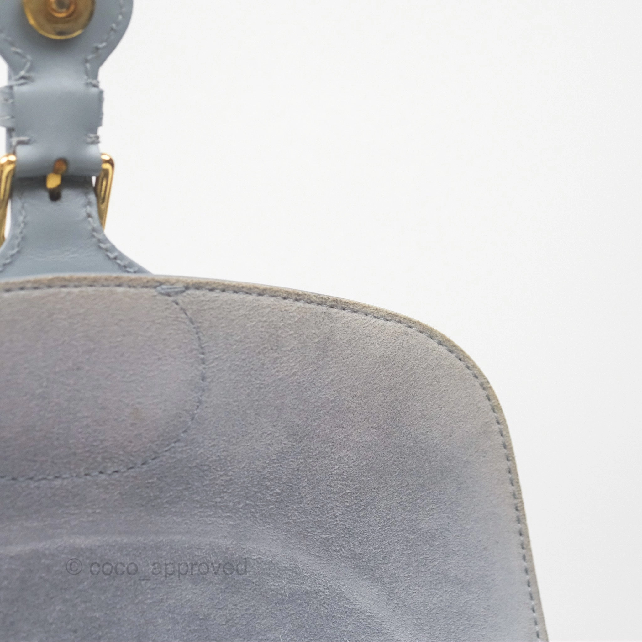 Christian Dior Medium Bobby Flap Grey Box Calfskin
