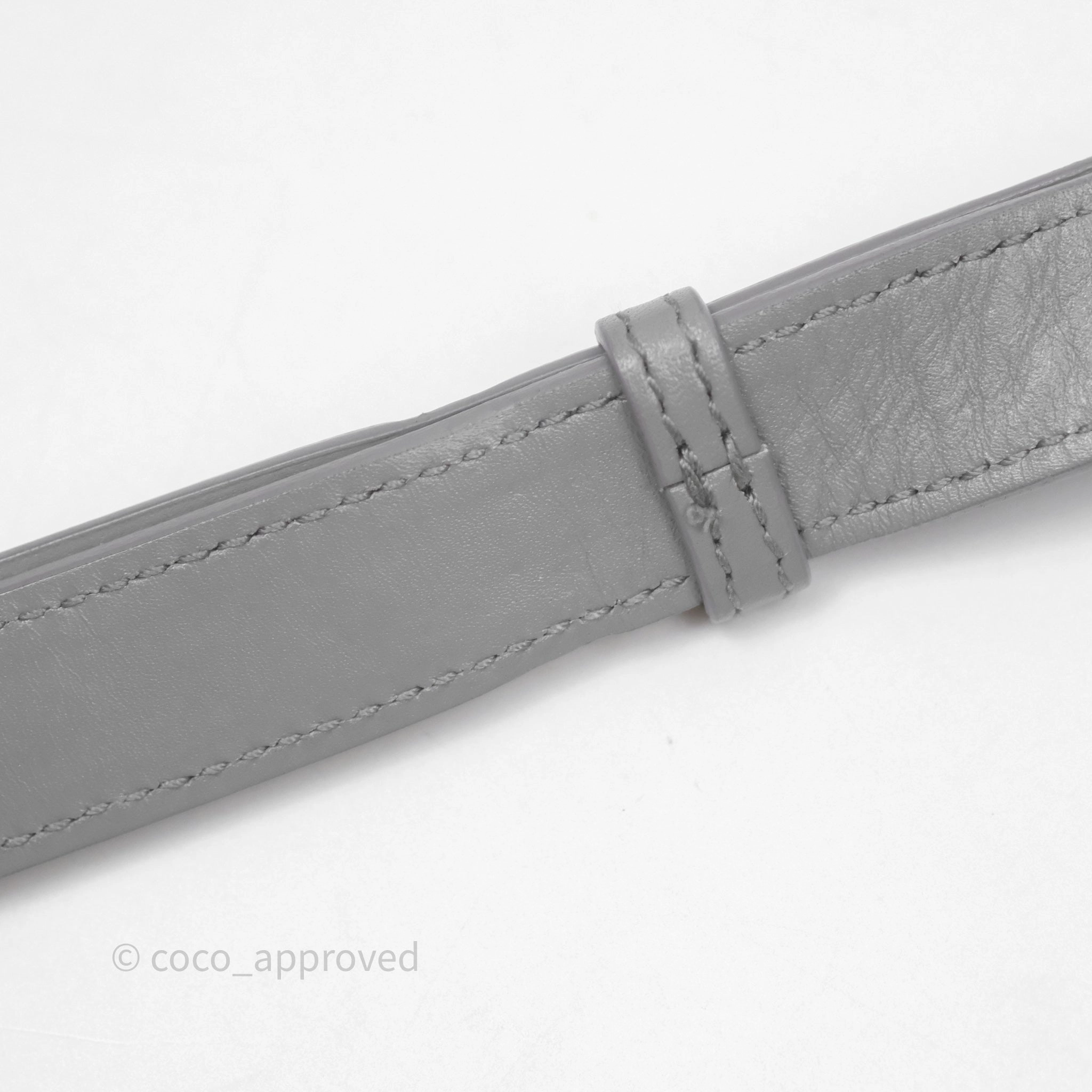 Christian Dior Medium Bobby Flap Grey Box Calfskin