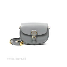 Christian Dior Medium Bobby Flap Grey Box Calfskin