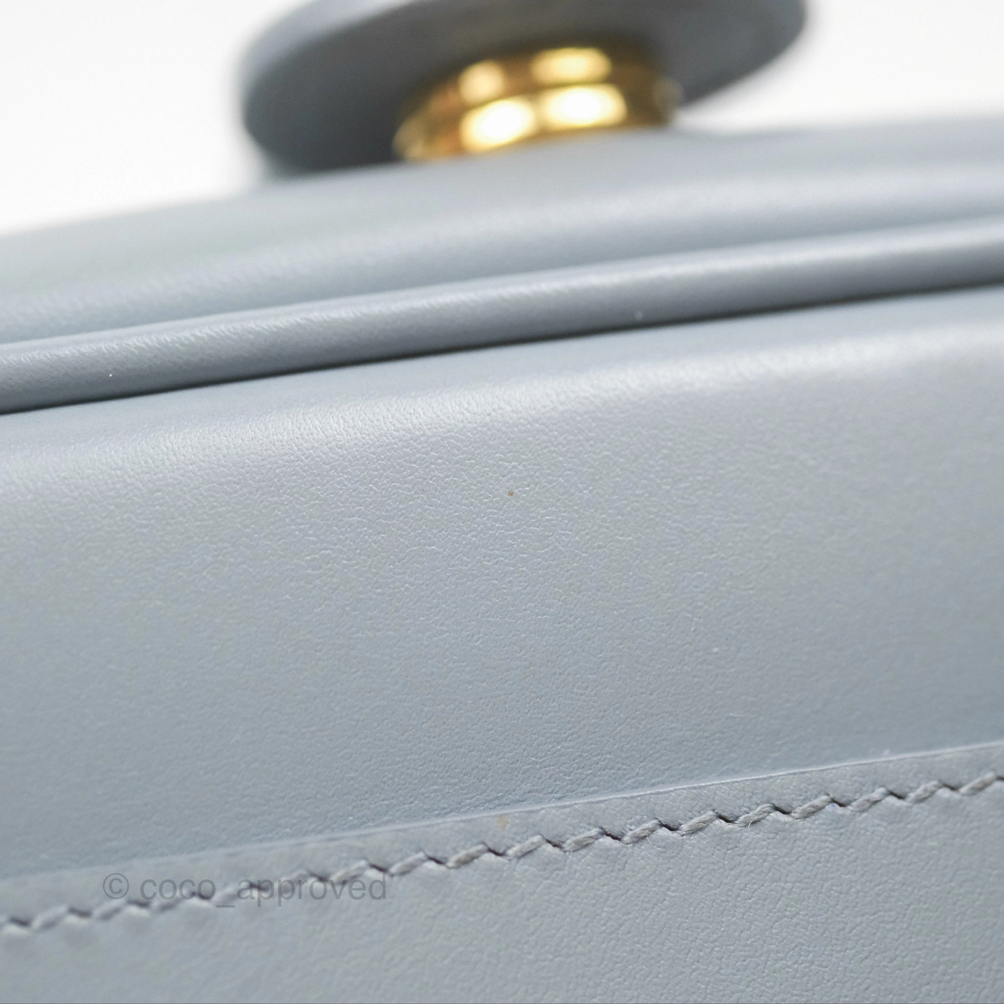 Christian Dior Medium Bobby Flap Grey Box Calfskin