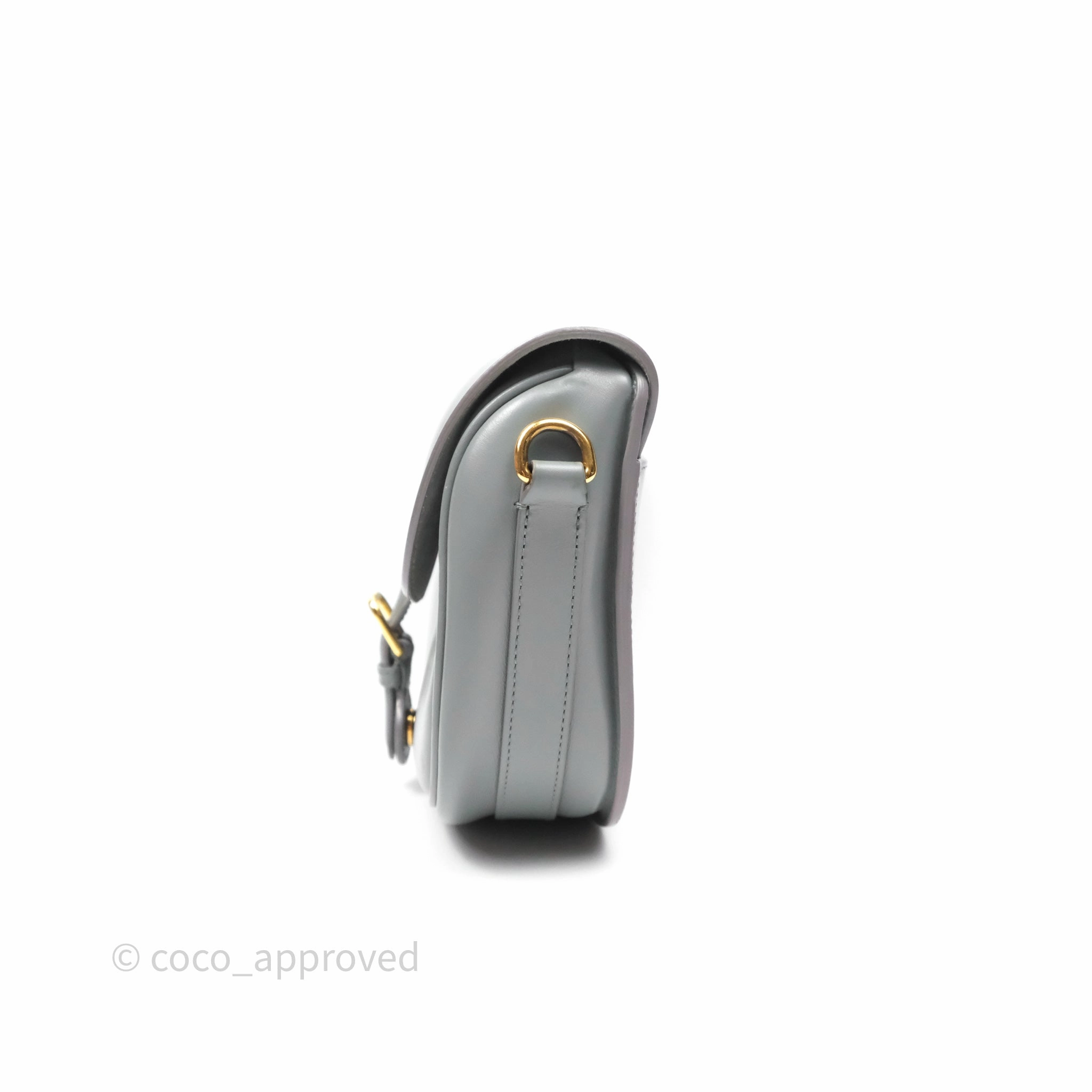 Christian Dior Medium Bobby Flap Grey Box Calfskin
