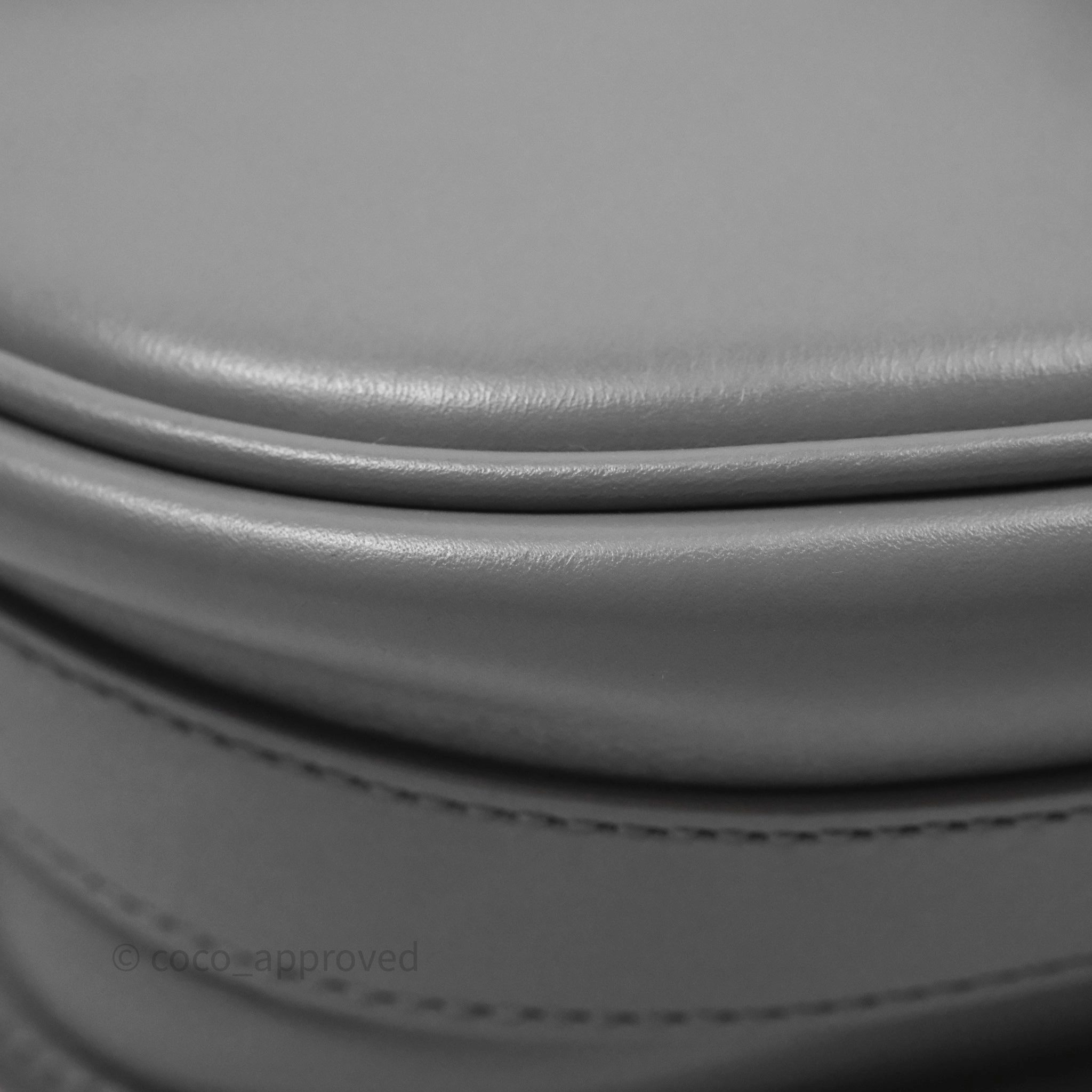 Christian Dior Medium Bobby Flap Grey Box Calfskin