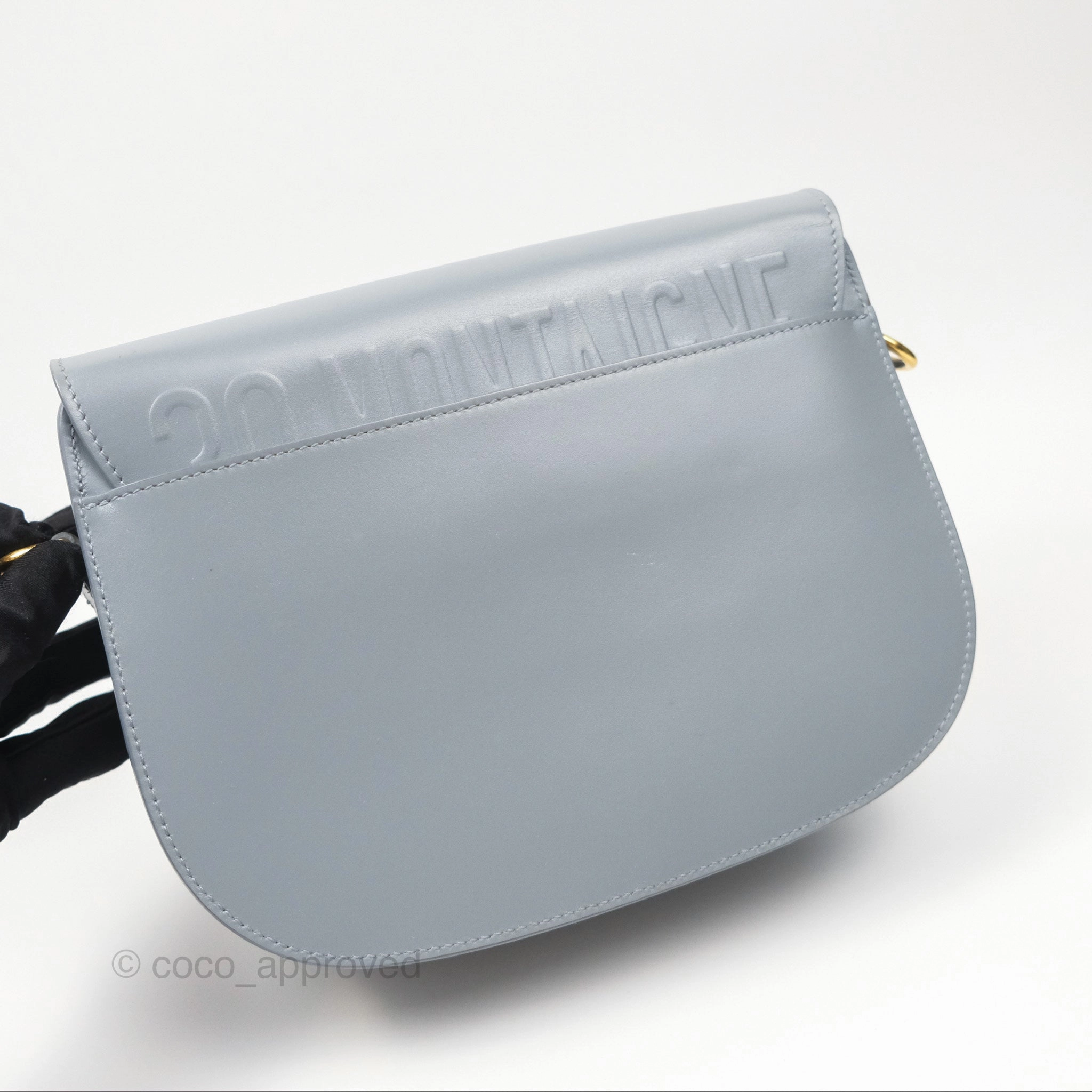 Christian Dior Medium Bobby Flap Grey Box Calfskin