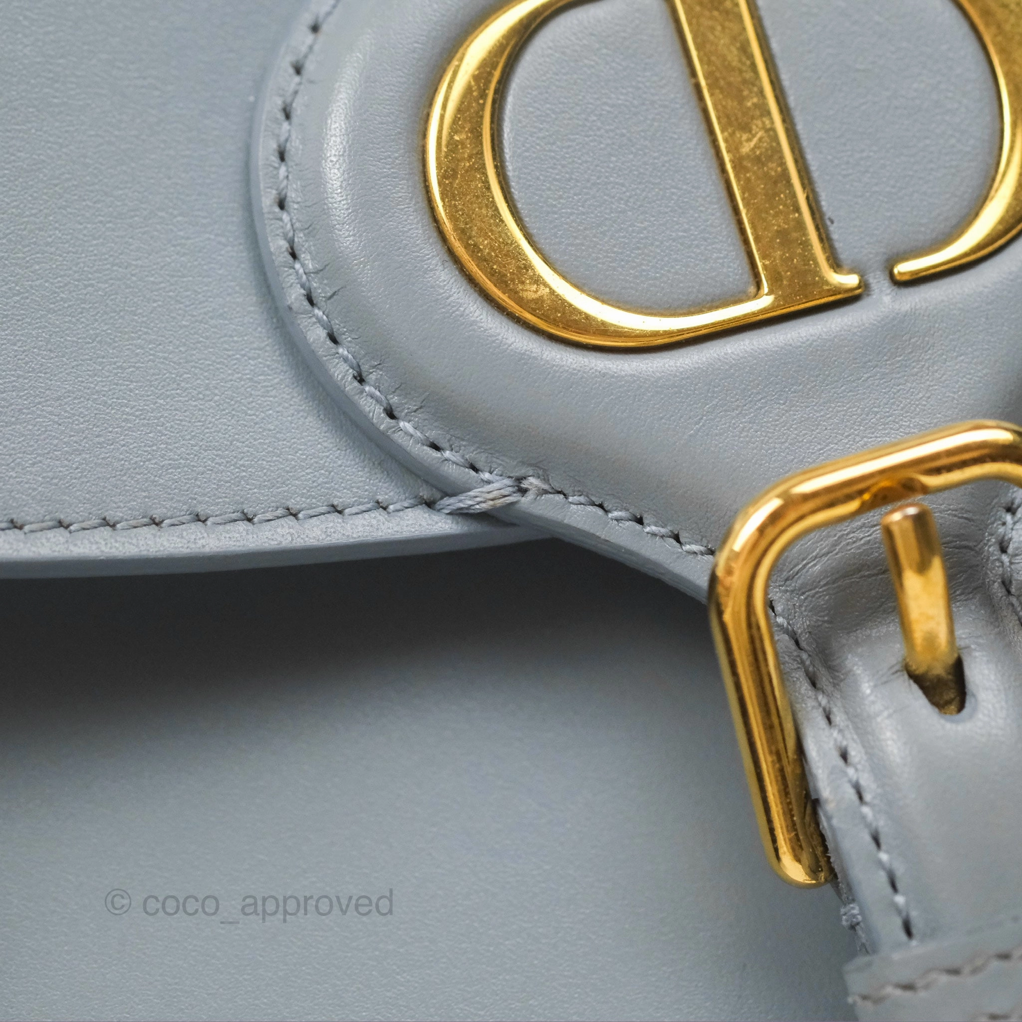 Christian Dior Medium Bobby Flap Grey Box Calfskin