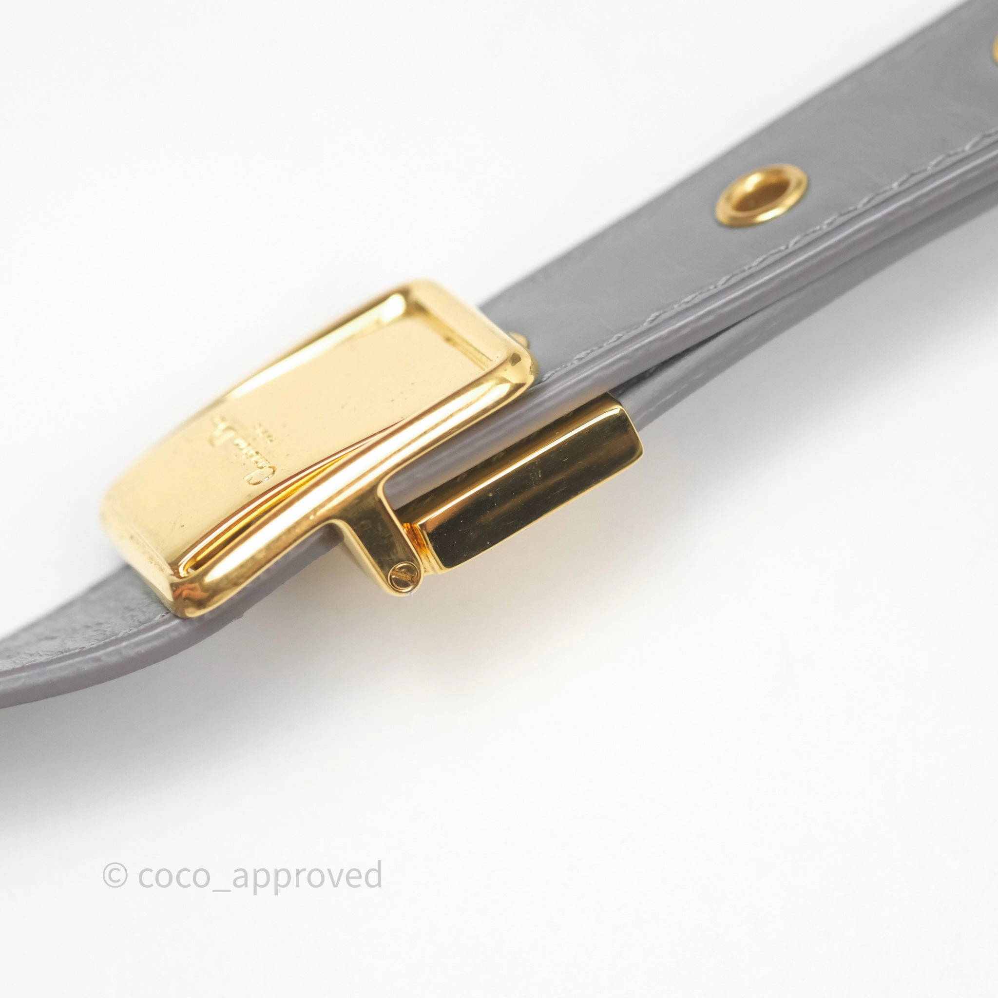 Christian Dior Medium Bobby Flap Grey Box Calfskin