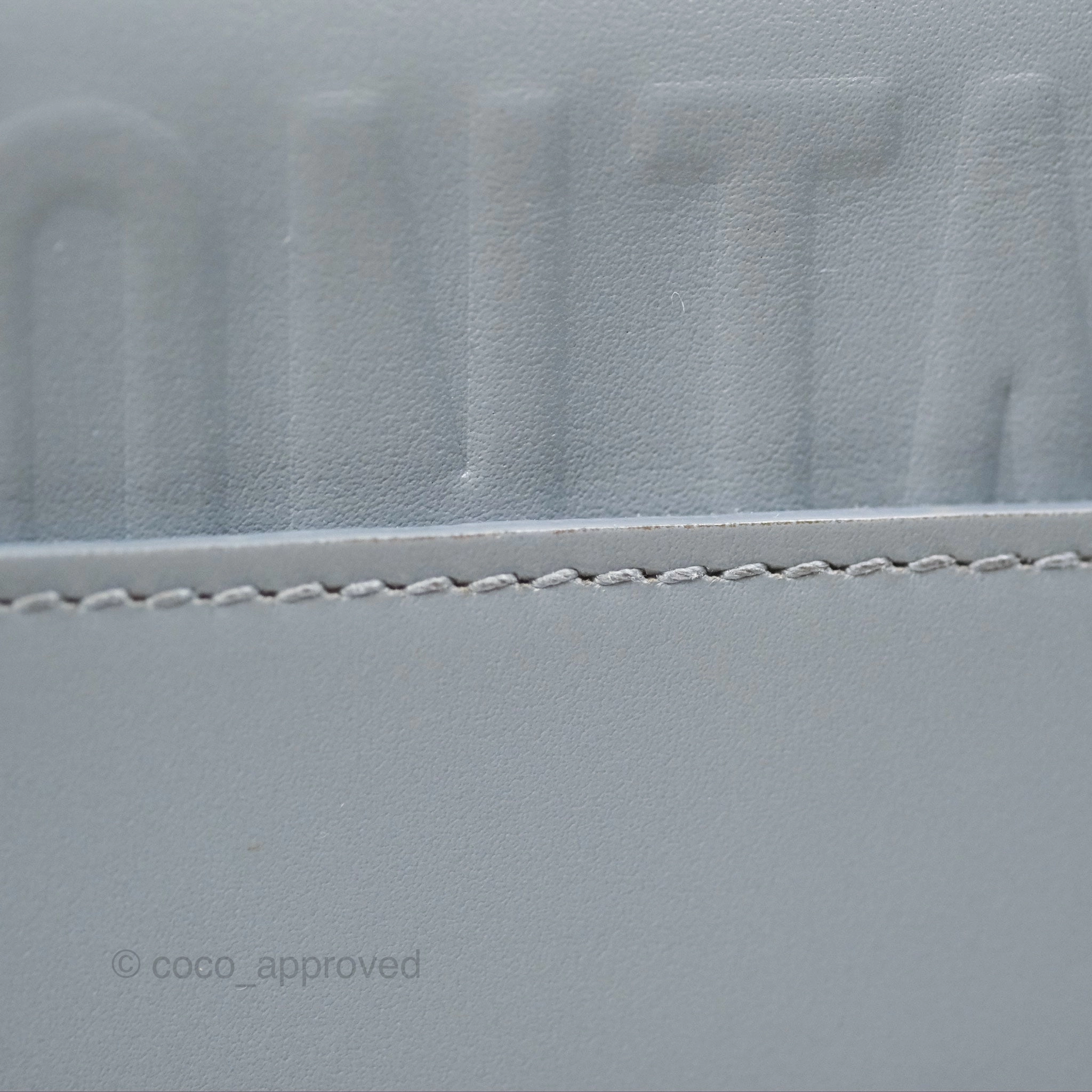 Christian Dior Medium Bobby Flap Grey Box Calfskin