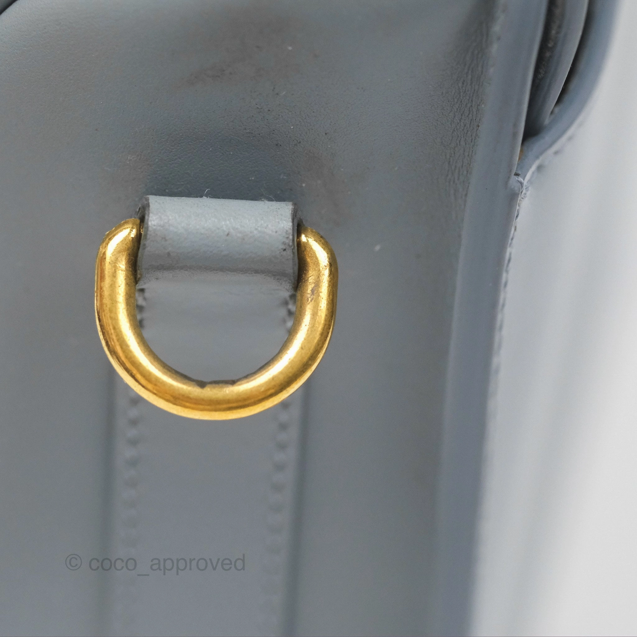 Christian Dior Medium Bobby Flap Grey Box Calfskin