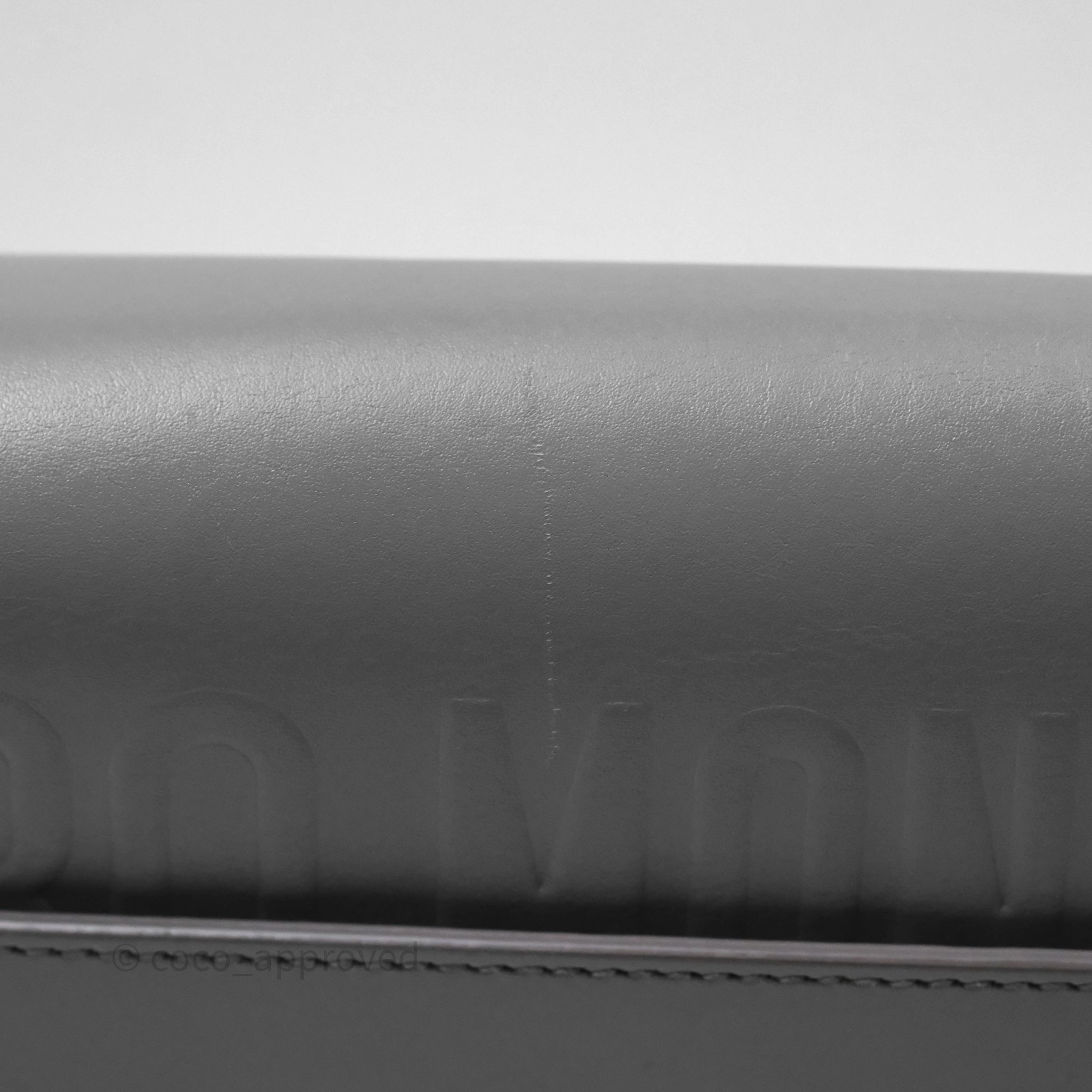 Christian Dior Medium Bobby Flap Grey Box Calfskin
