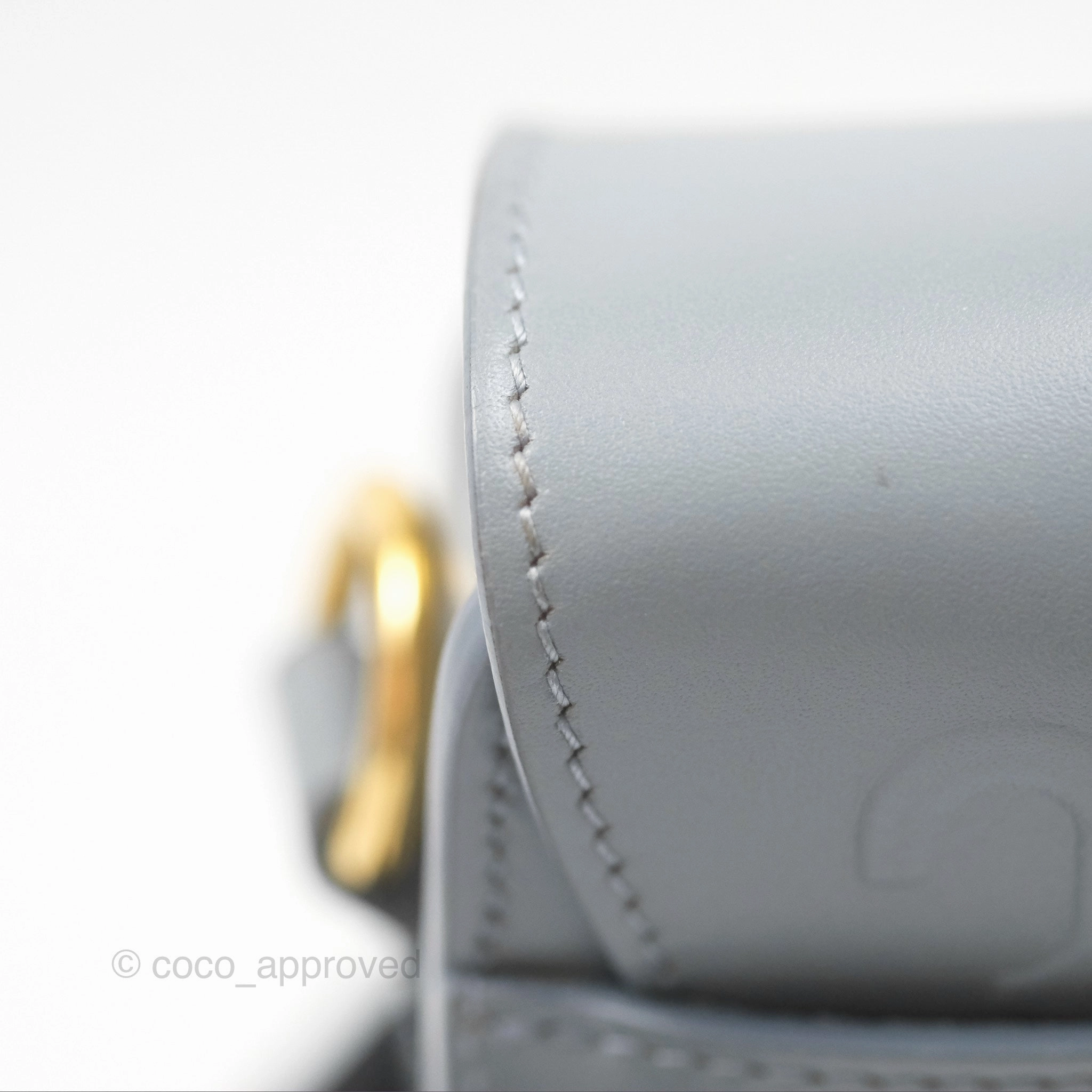 Christian Dior Medium Bobby Flap Grey Box Calfskin