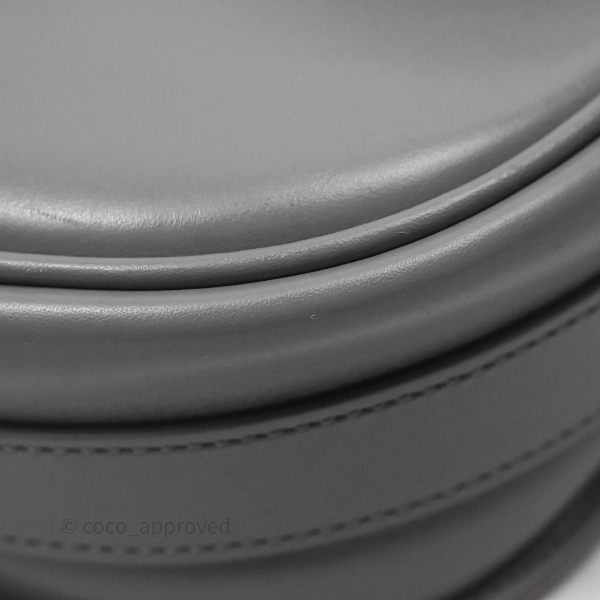 Christian Dior Medium Bobby Flap Grey Box Calfskin