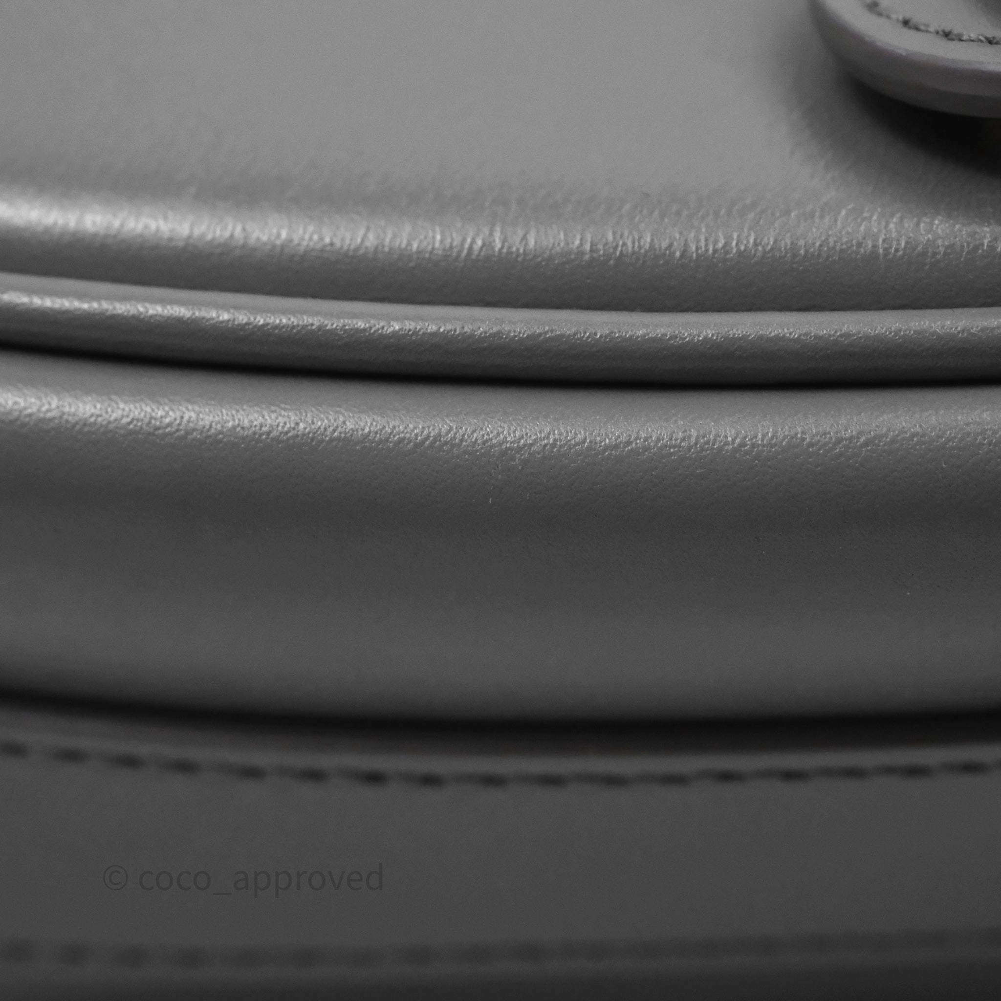 Christian Dior Medium Bobby Flap Grey Box Calfskin