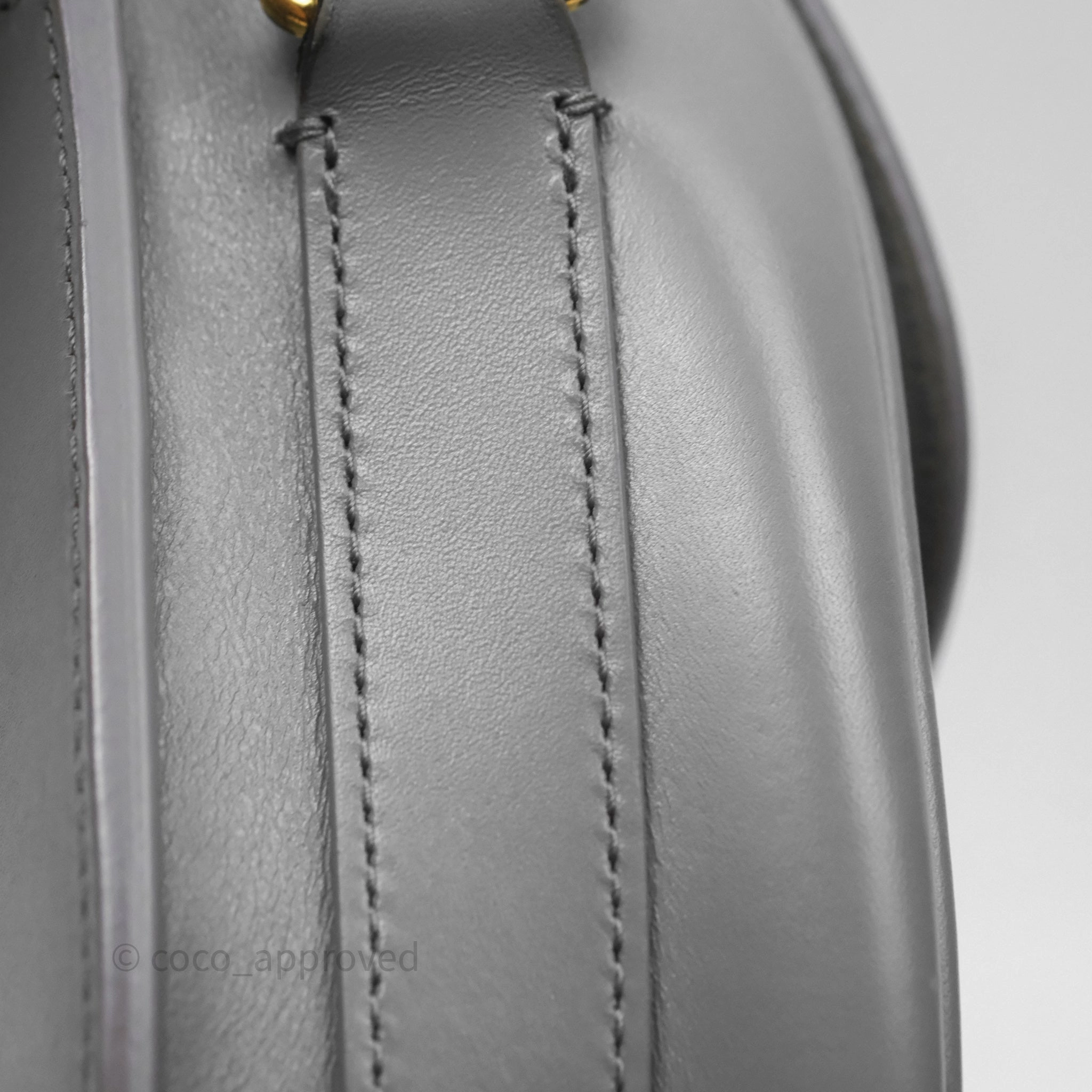 Christian Dior Medium Bobby Flap Grey Box Calfskin