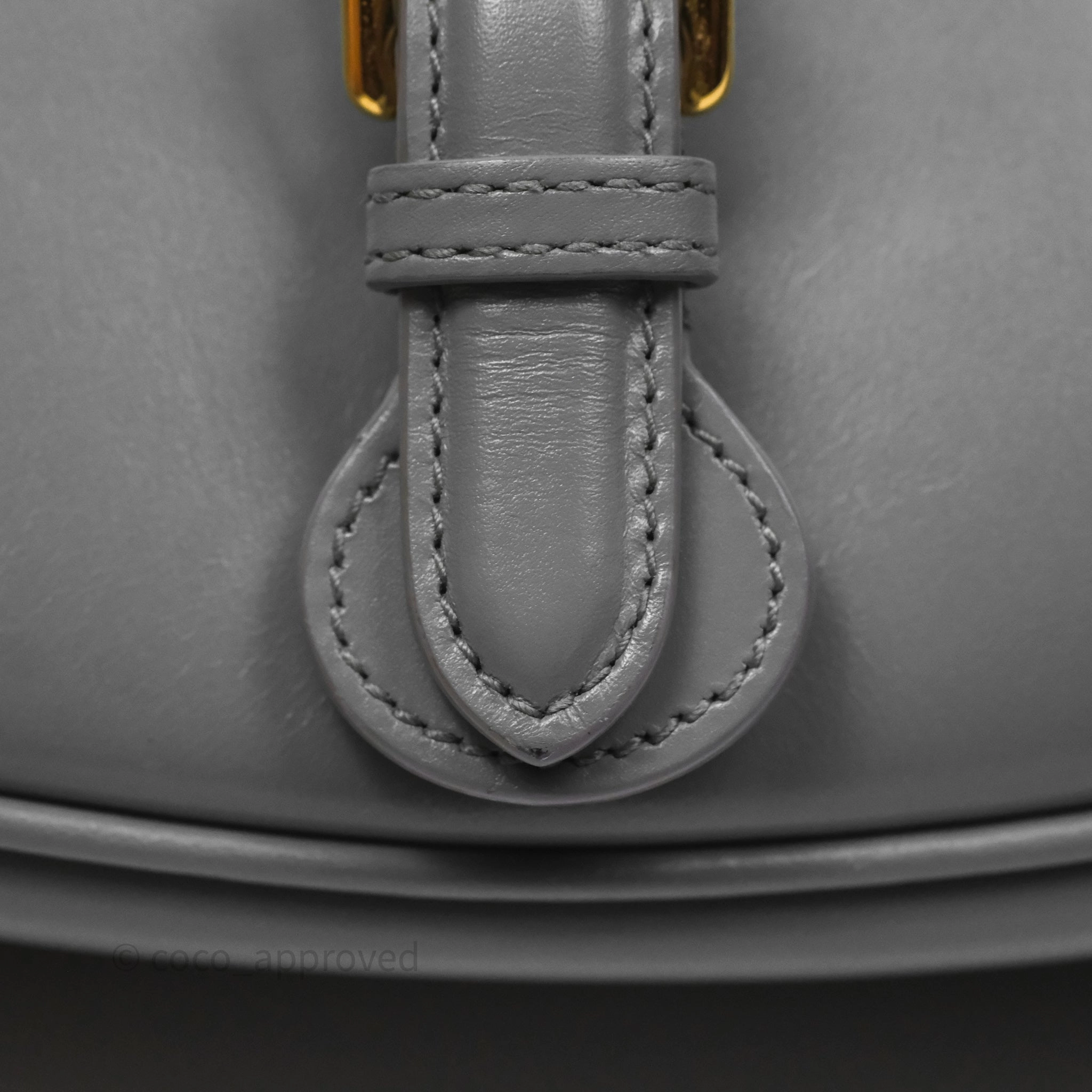 Christian Dior Medium Bobby Flap Grey Box Calfskin