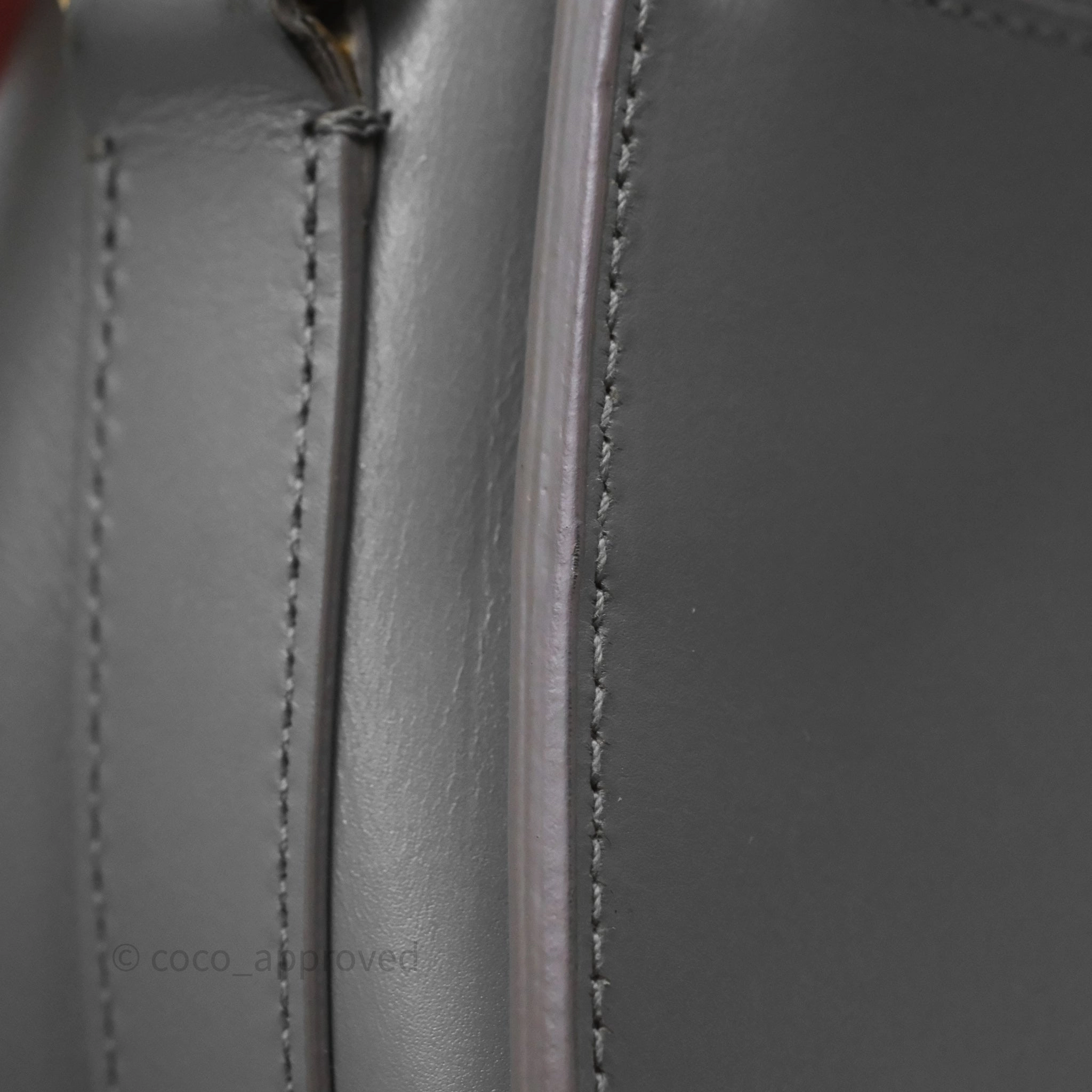 Christian Dior Medium Bobby Flap Grey Box Calfskin