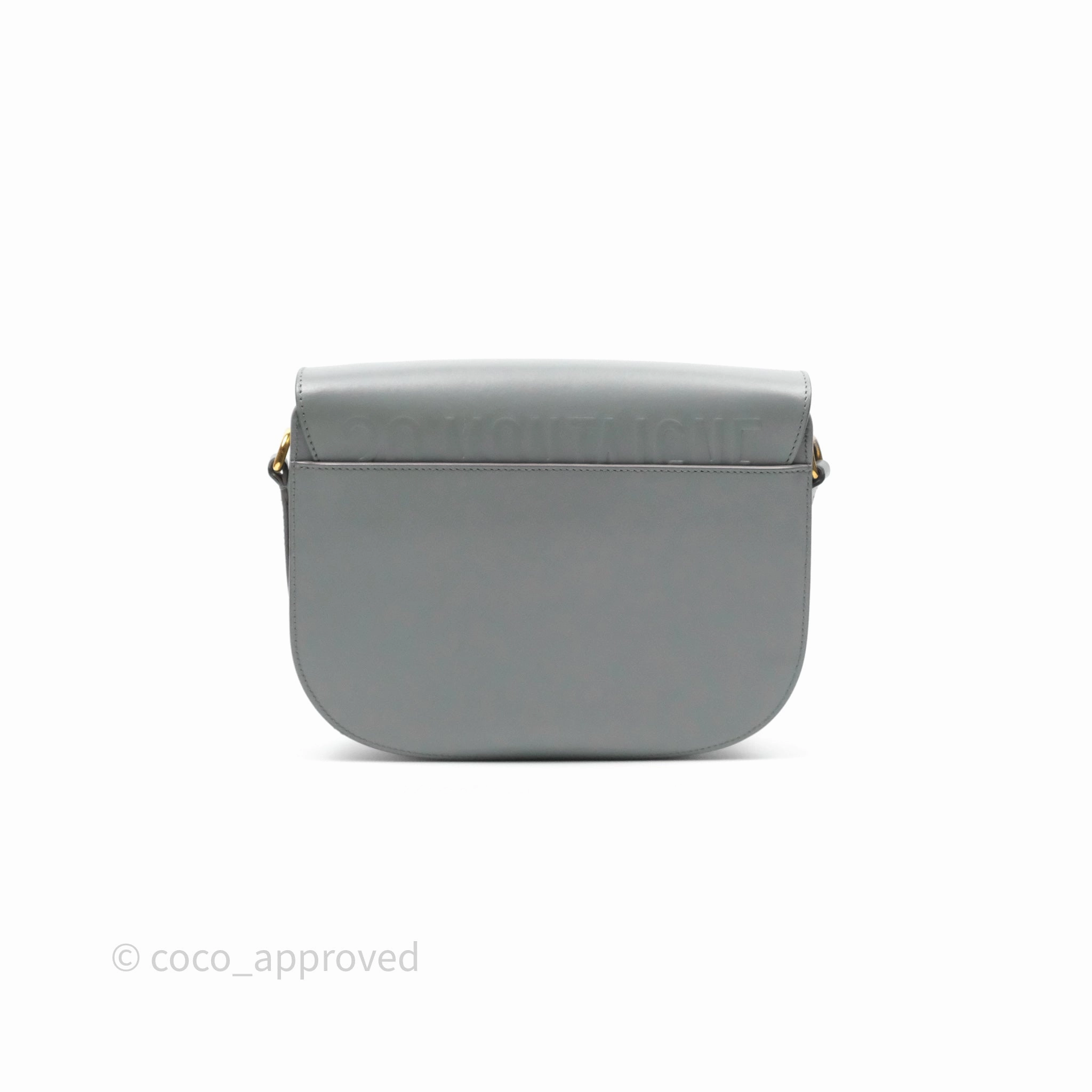 Christian Dior Medium Bobby Flap Grey Box Calfskin