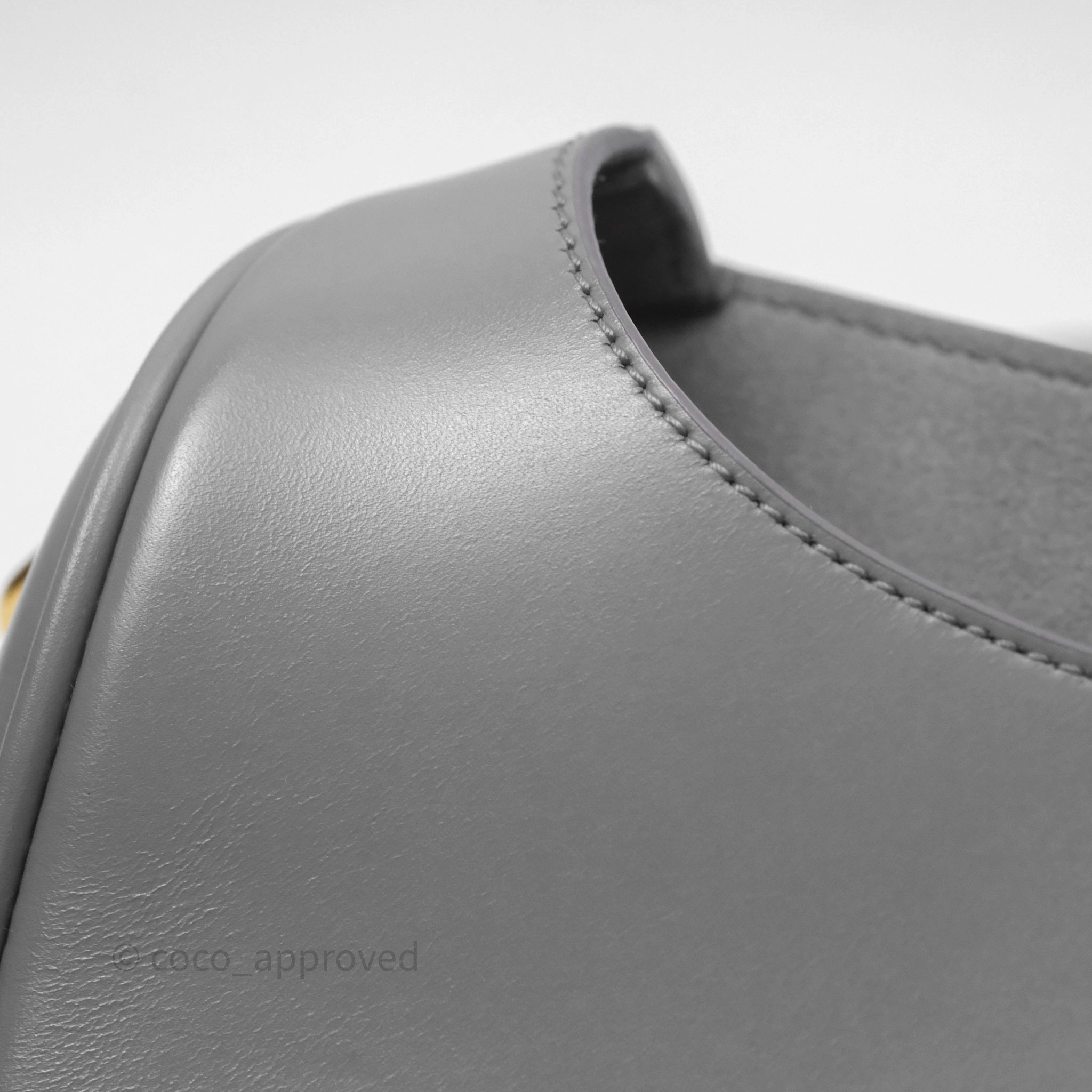 Christian Dior Medium Bobby Flap Grey Box Calfskin