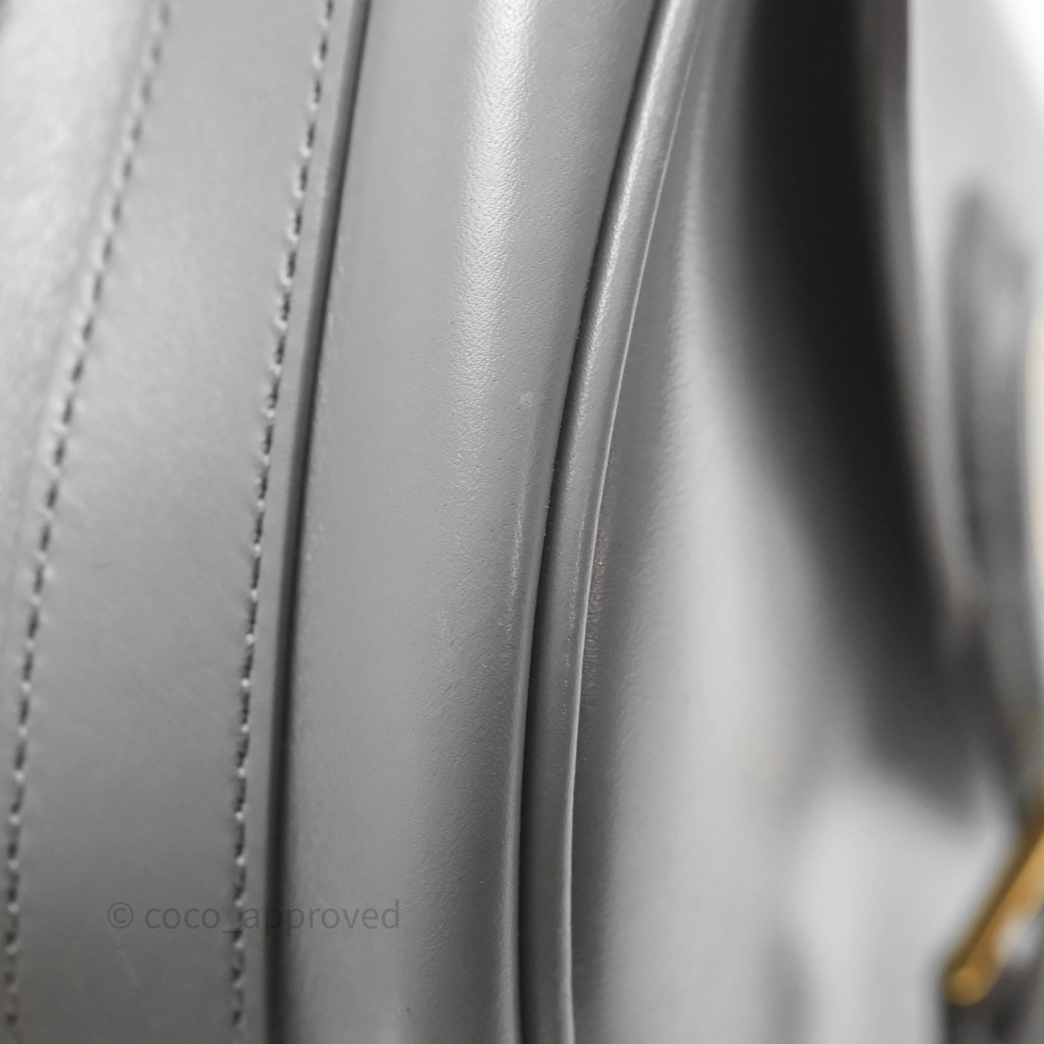 Christian Dior Medium Bobby Flap Grey Box Calfskin