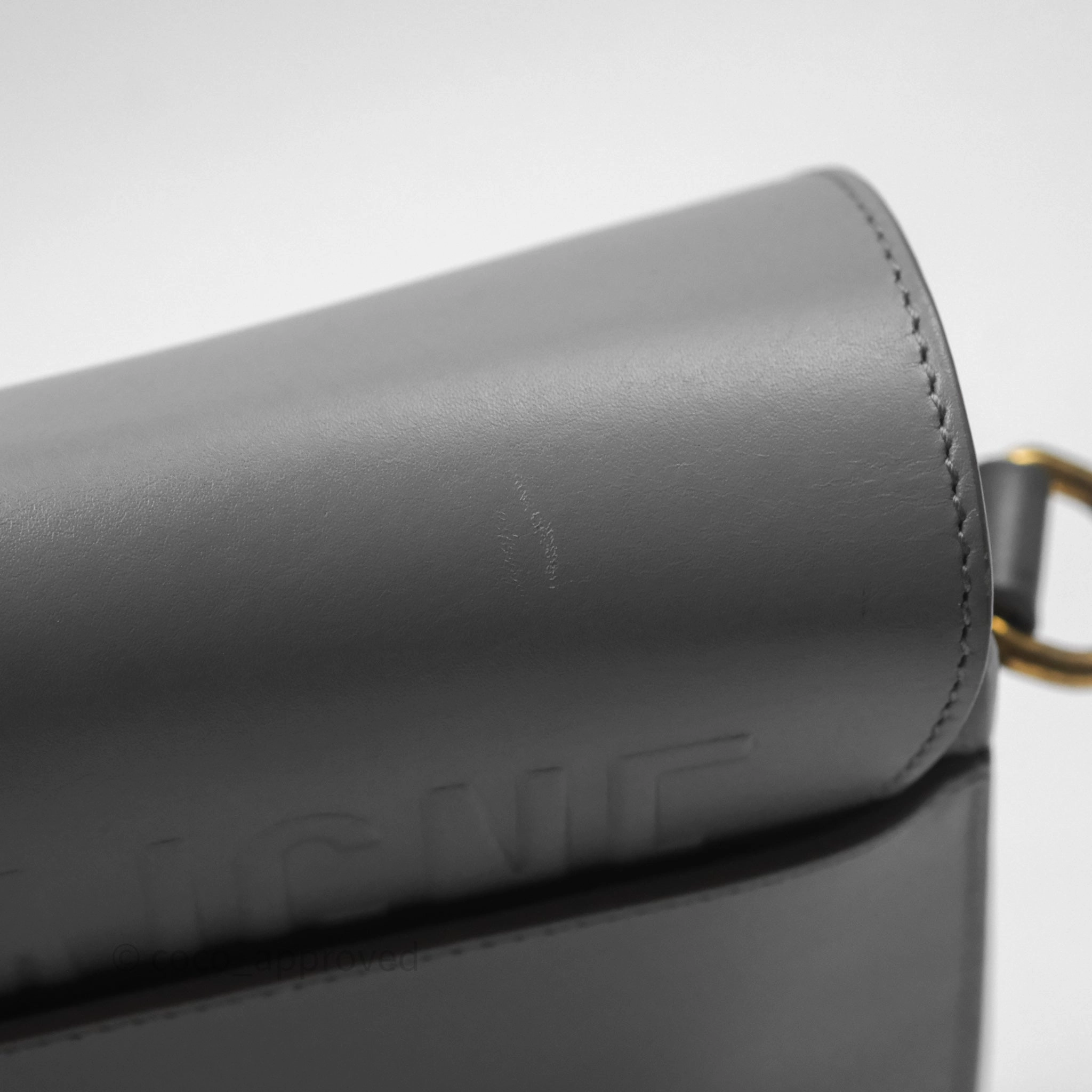 Christian Dior Medium Bobby Flap Grey Box Calfskin