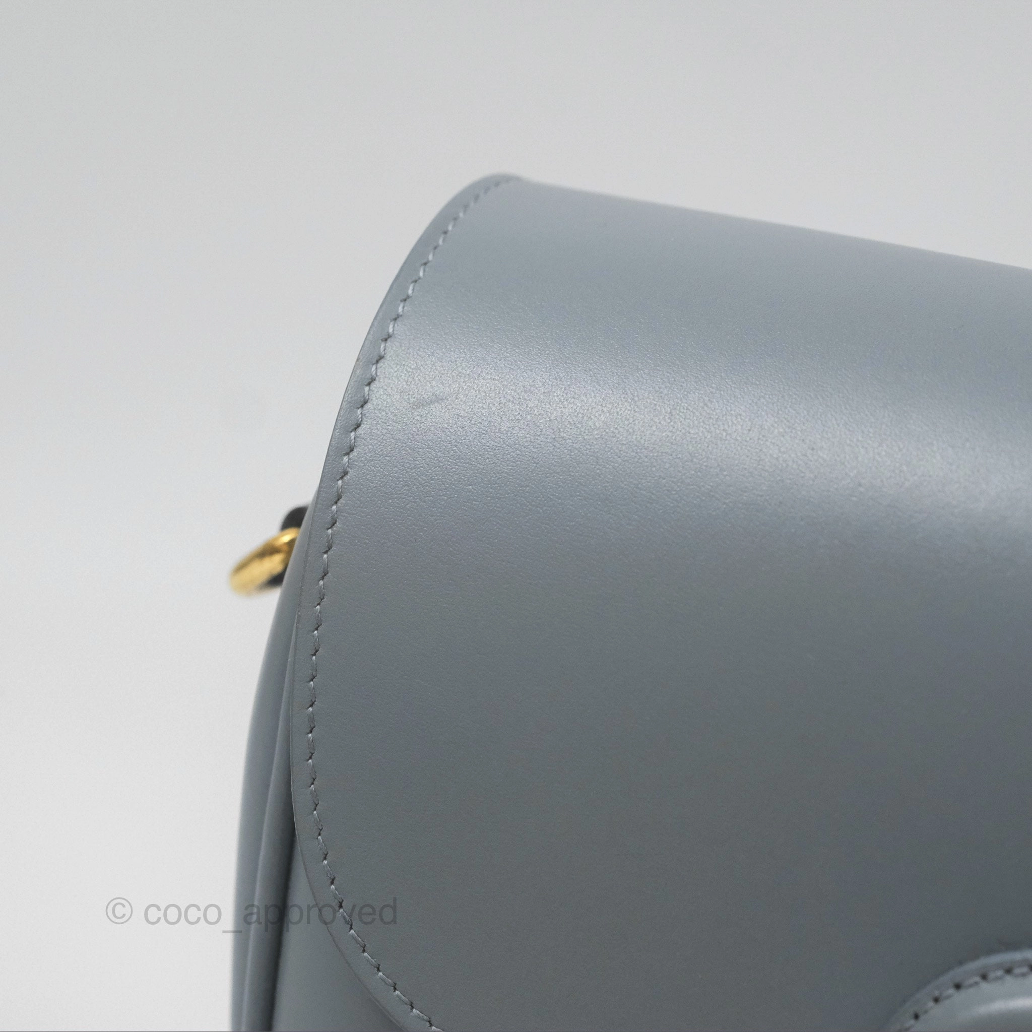 Christian Dior Medium Bobby Flap Grey Box Calfskin