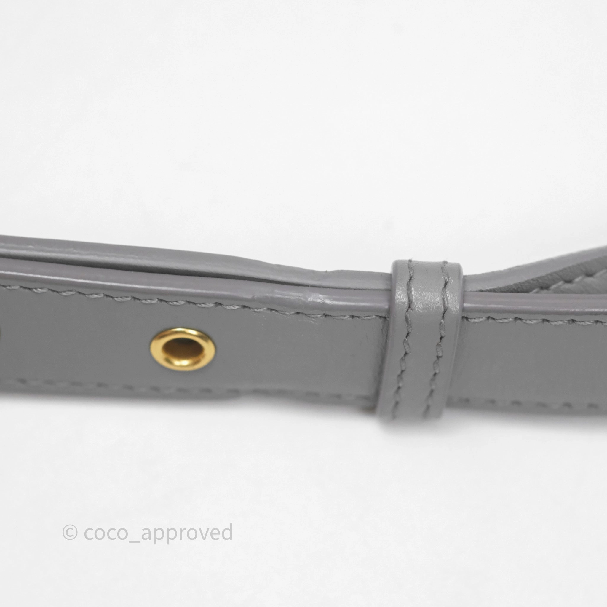 Christian Dior Medium Bobby Flap Grey Box Calfskin