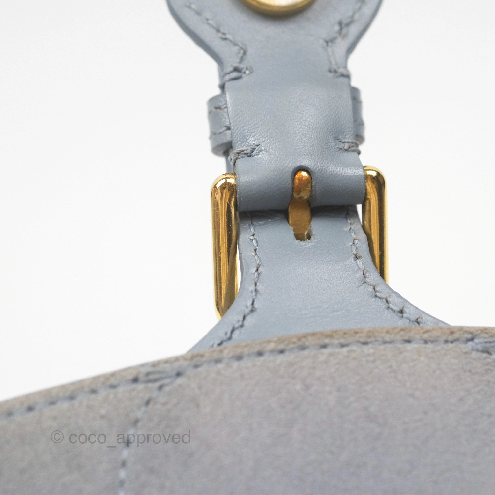 Christian Dior Medium Bobby Flap Grey Box Calfskin