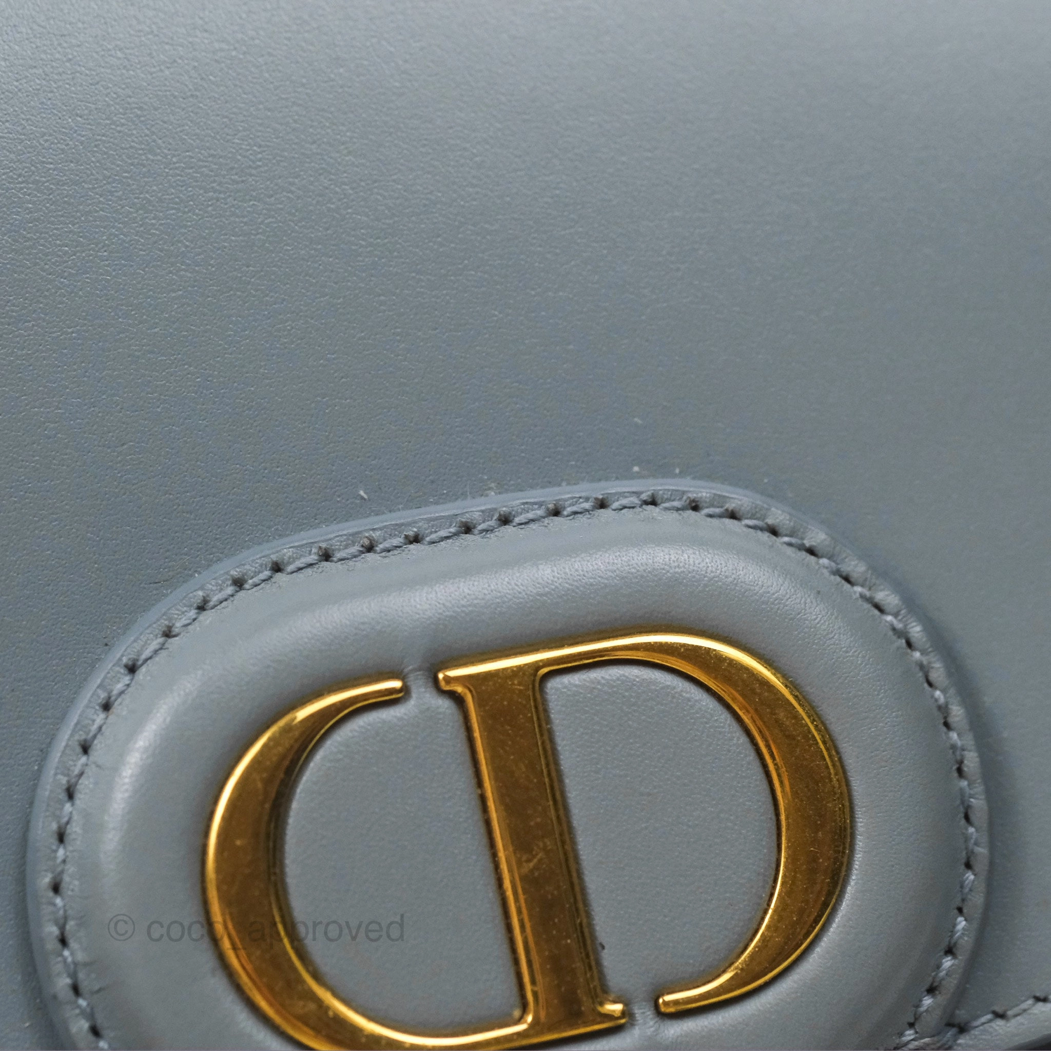 Christian Dior Medium Bobby Flap Grey Box Calfskin