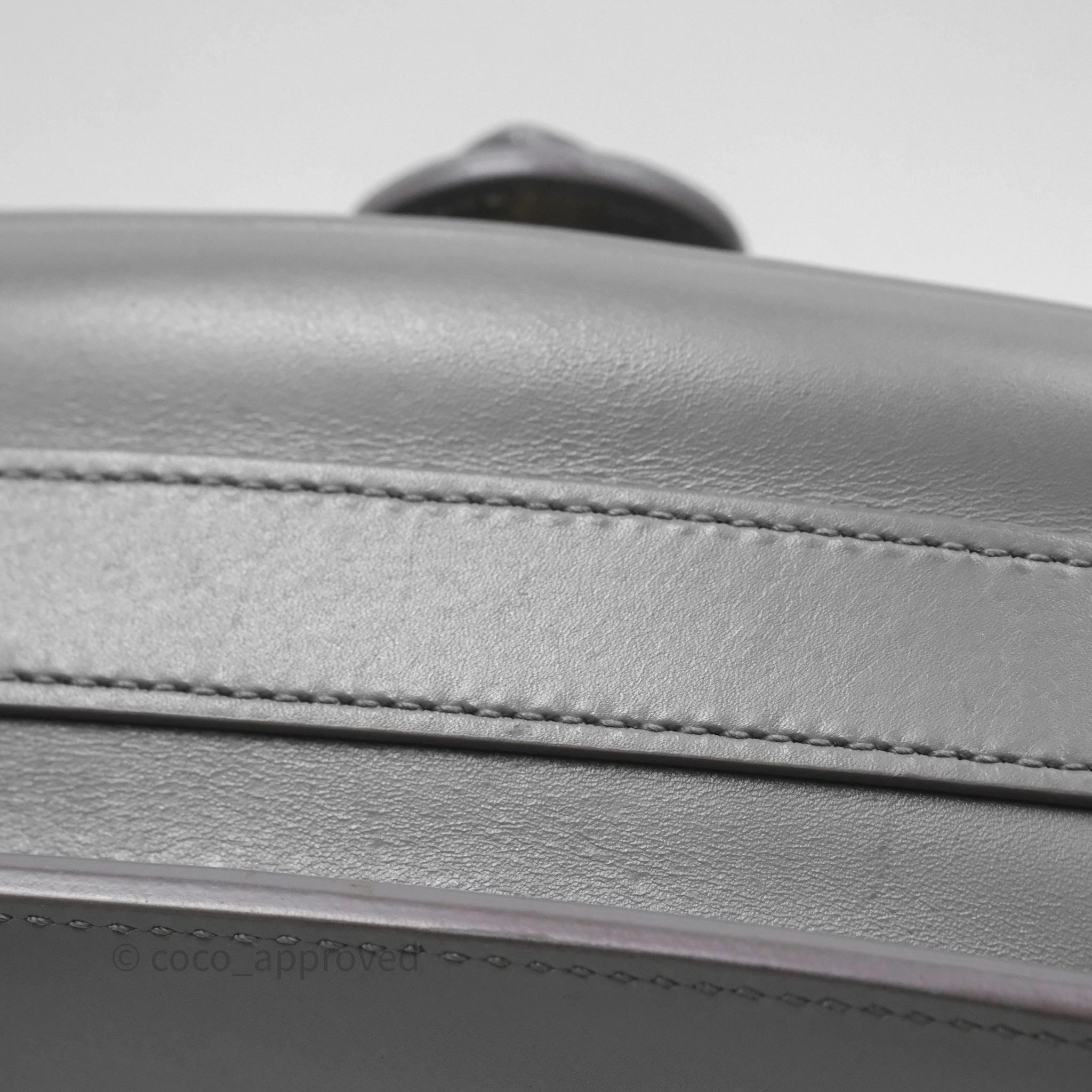 Christian Dior Medium Bobby Flap Grey Box Calfskin