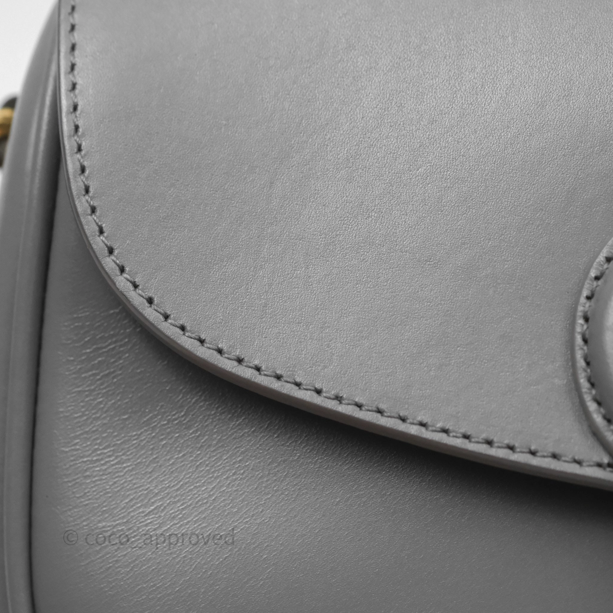 Christian Dior Medium Bobby Flap Grey Box Calfskin