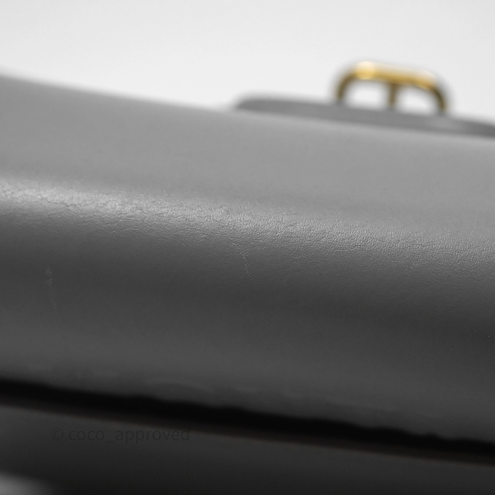 Christian Dior Medium Bobby Flap Grey Box Calfskin