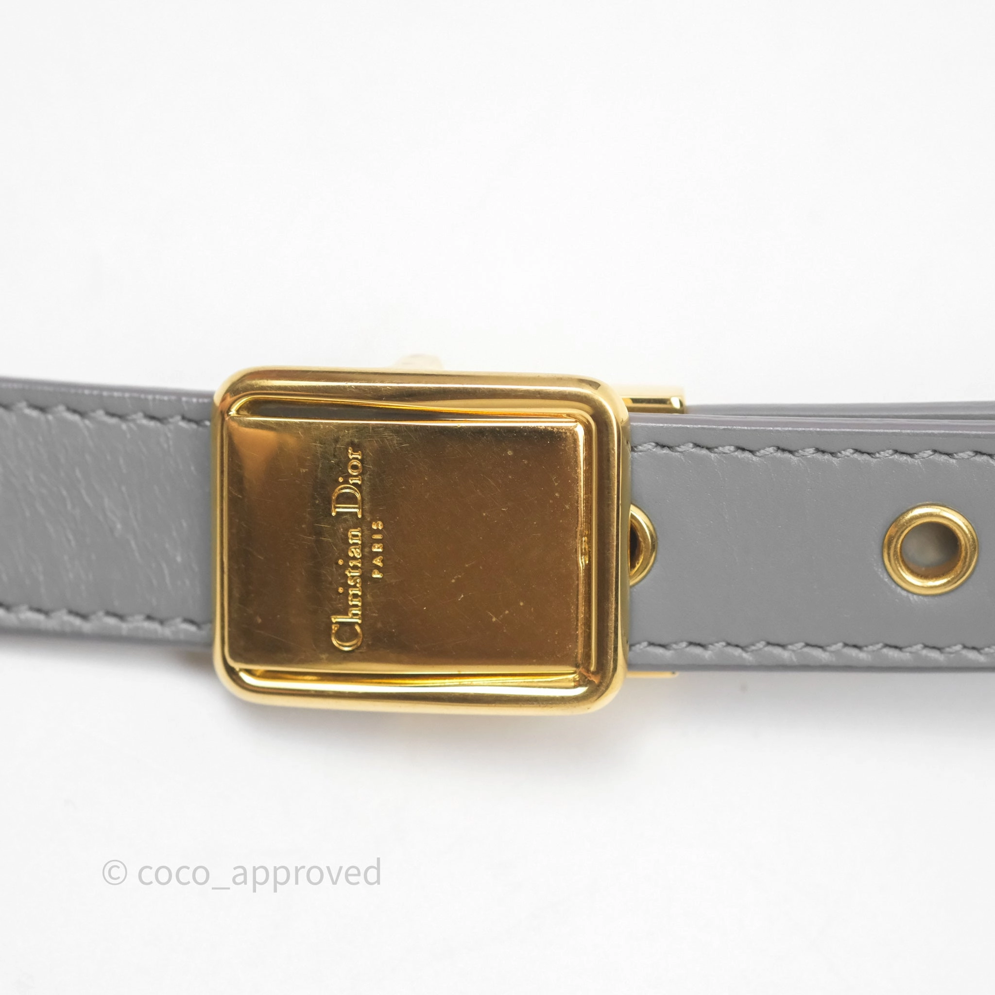 Christian Dior Medium Bobby Flap Grey Box Calfskin