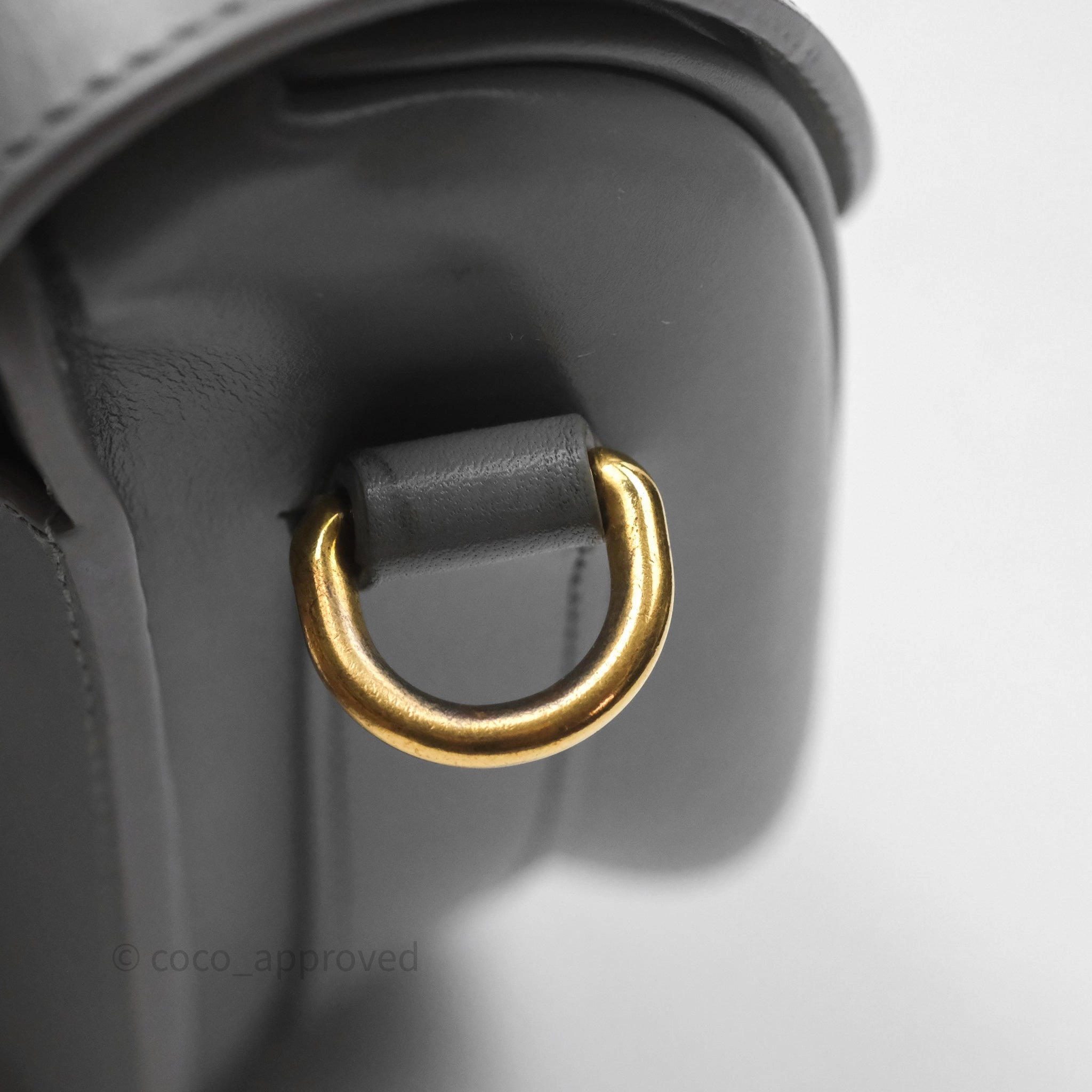 Christian Dior Medium Bobby Flap Grey Box Calfskin
