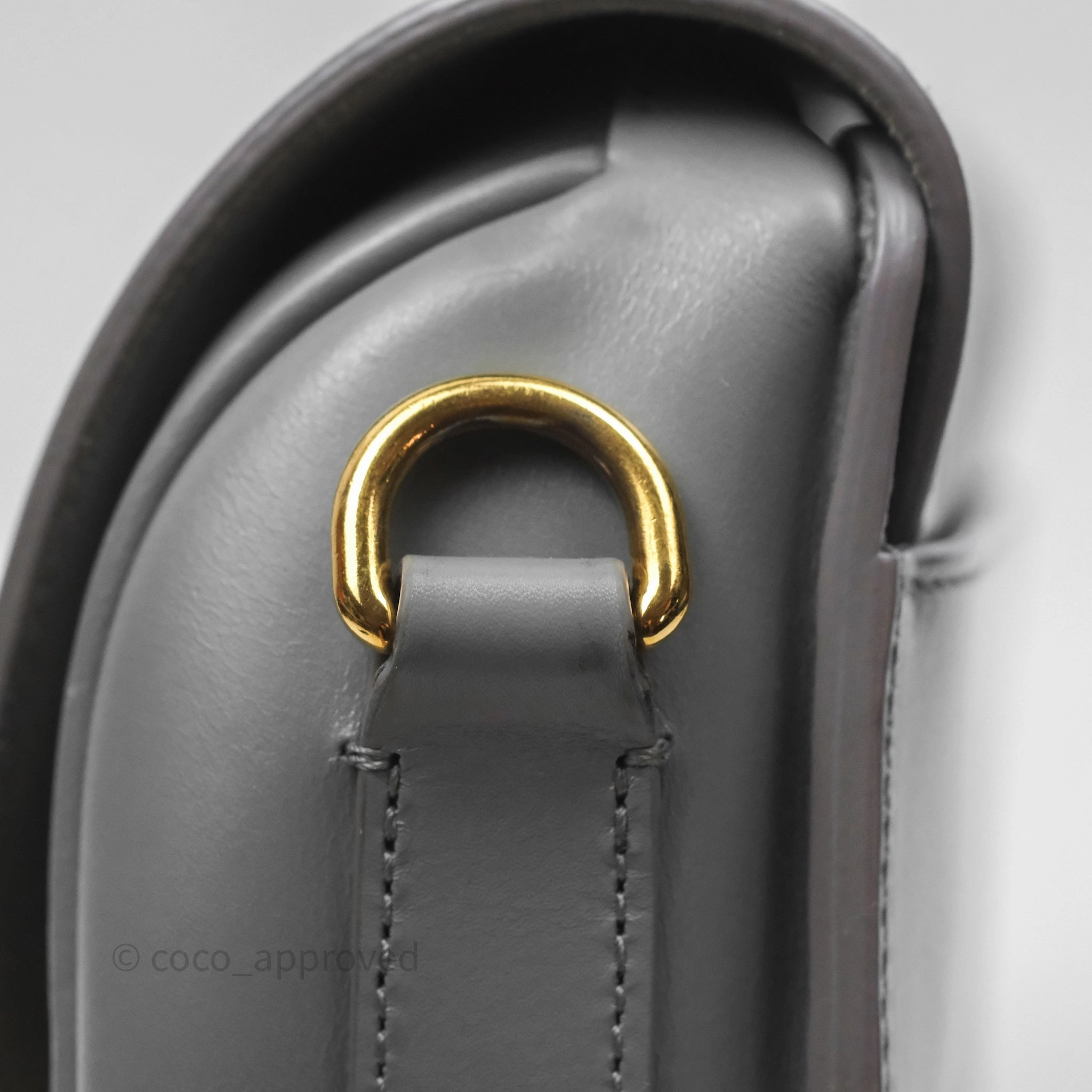 Christian Dior Medium Bobby Flap Grey Box Calfskin