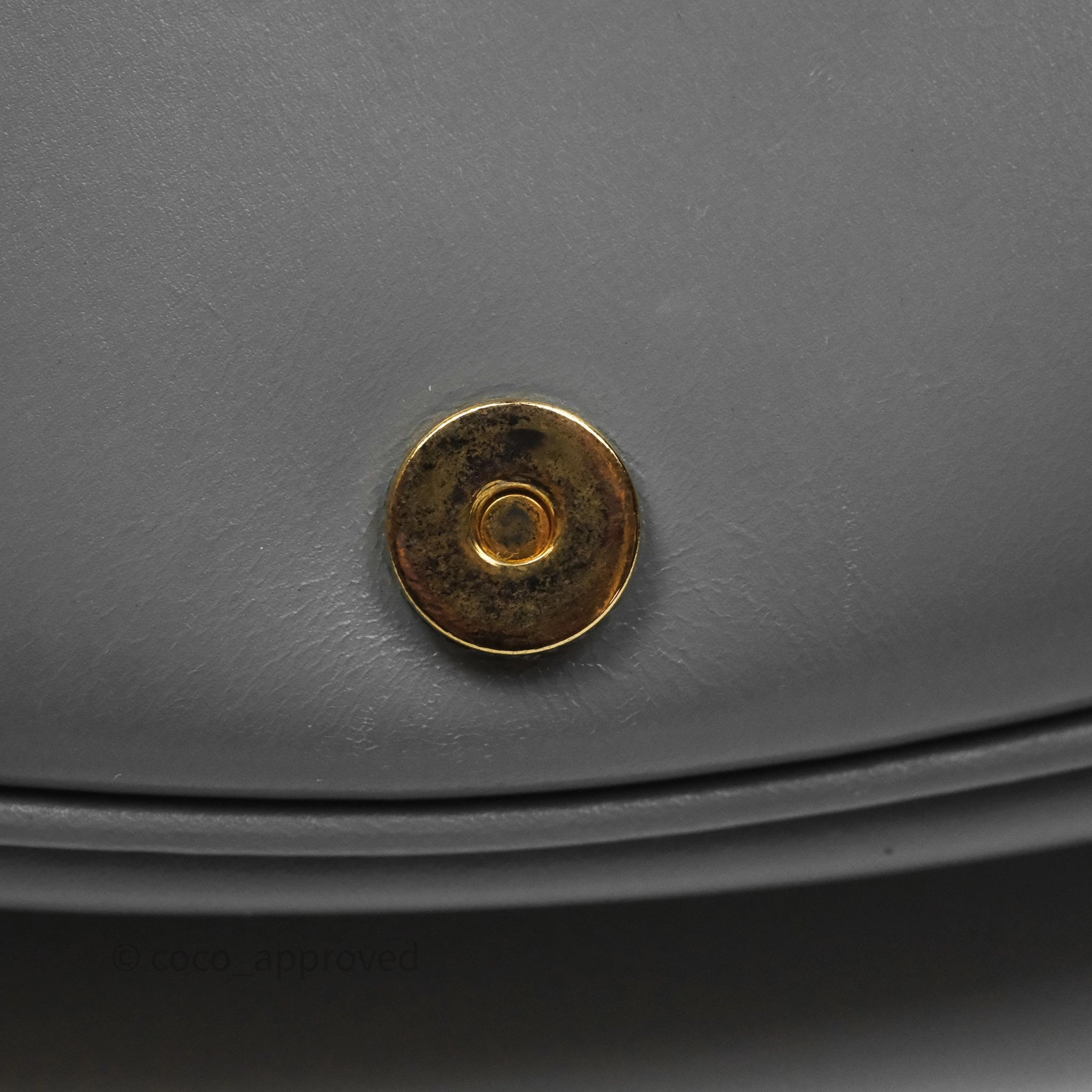 Christian Dior Medium Bobby Flap Grey Box Calfskin
