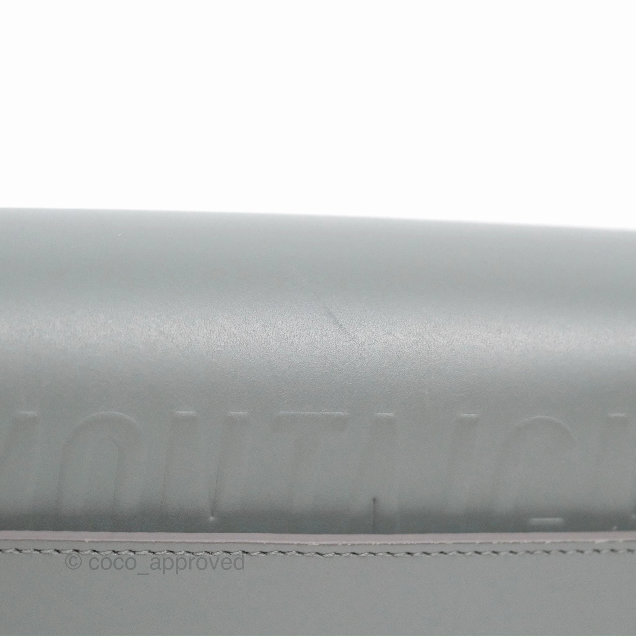 Christian Dior Medium Bobby Flap Stone Grey Box Calfskin