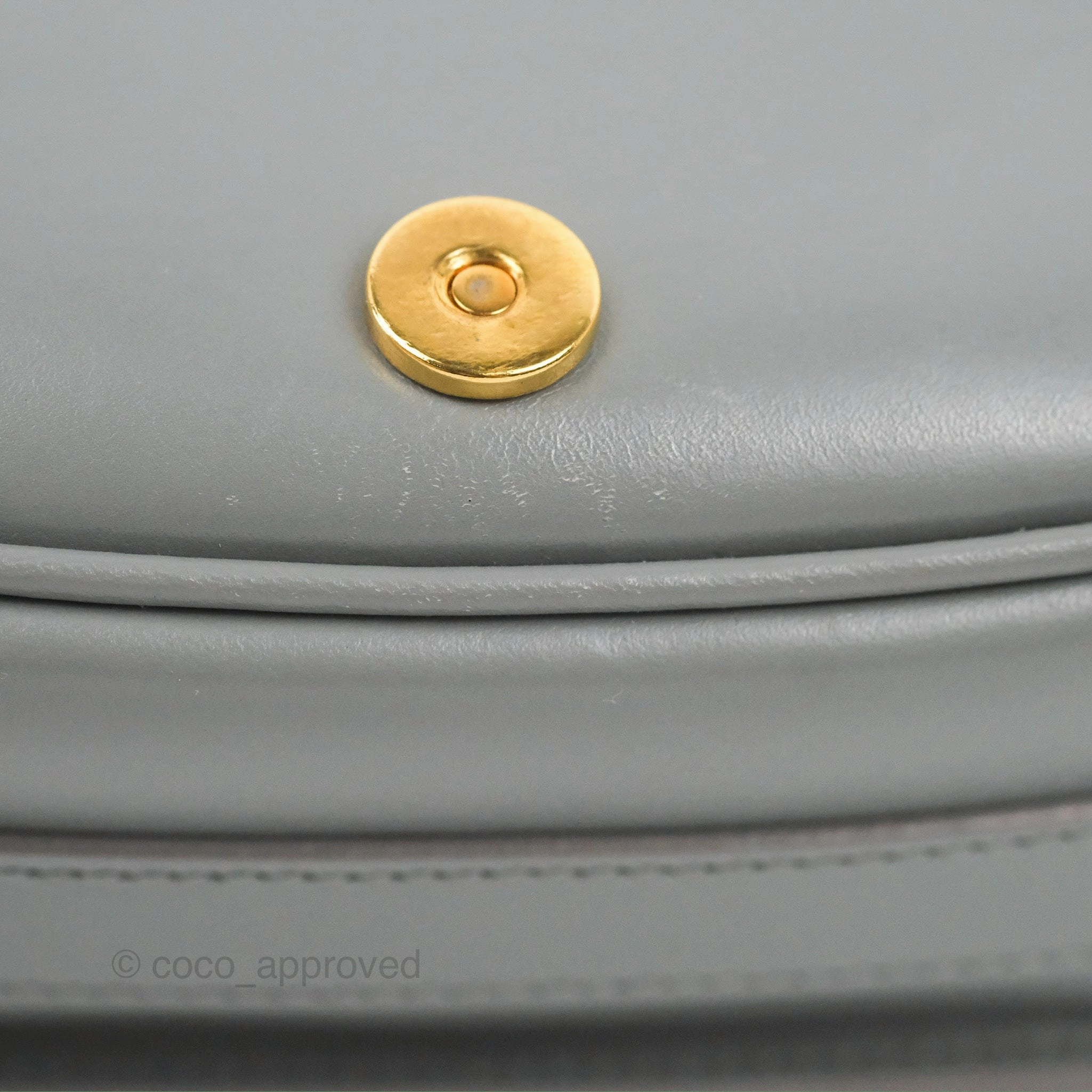 Christian Dior Medium Bobby Flap Stone Grey Box Calfskin