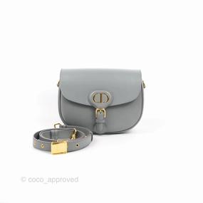 Christian Dior Medium Bobby Flap Stone Grey Box Calfskin