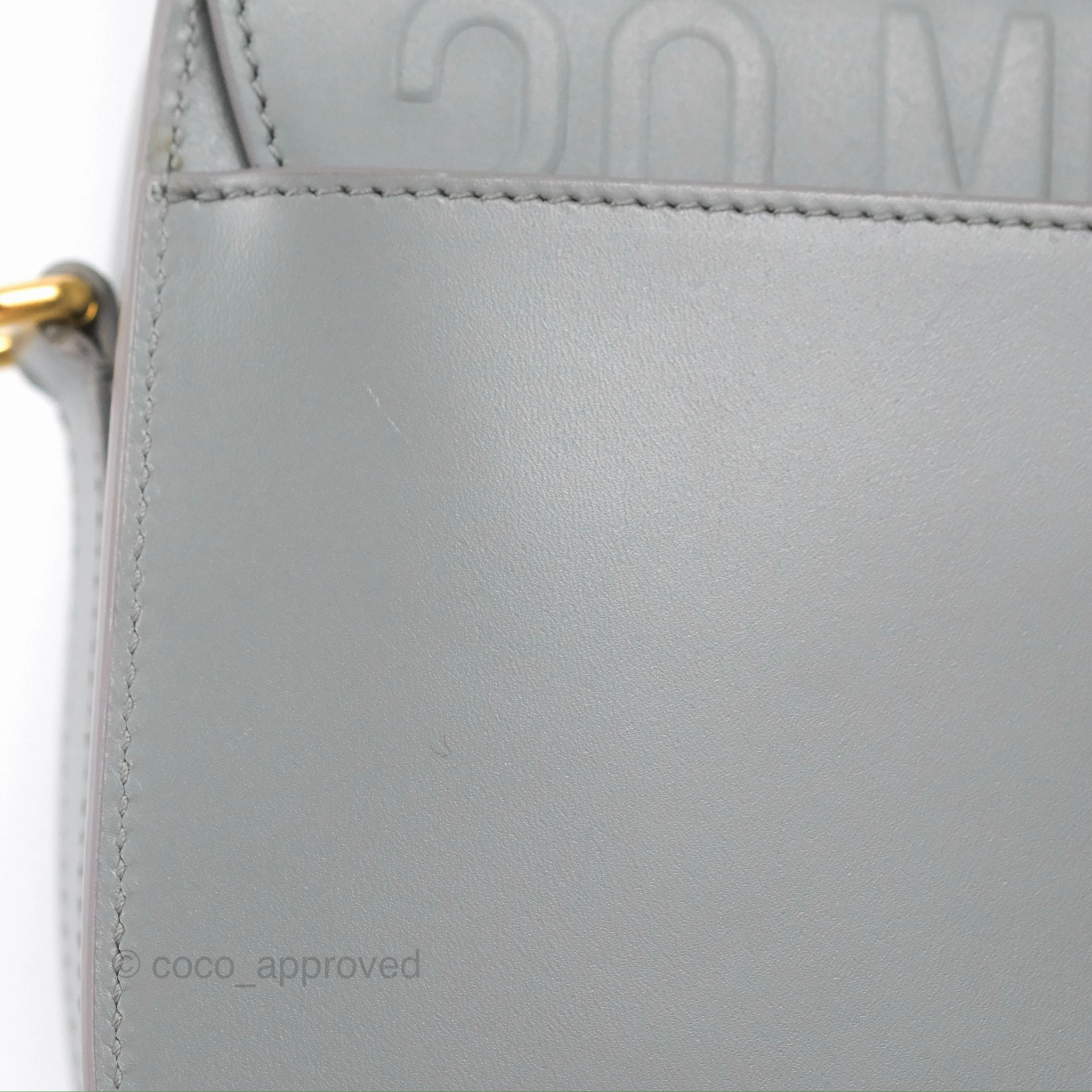 Christian Dior Medium Bobby Flap Stone Grey Box Calfskin