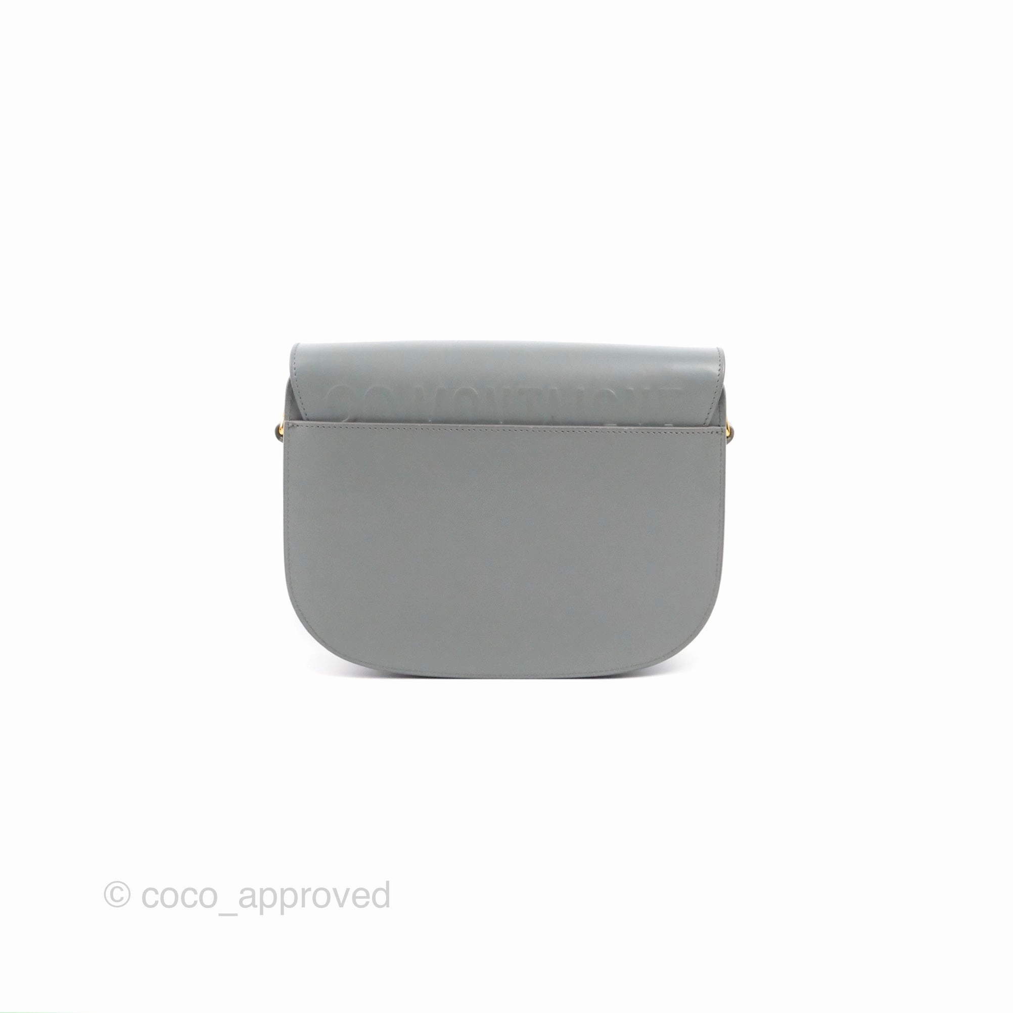 Christian Dior Medium Bobby Flap Stone Grey Box Calfskin