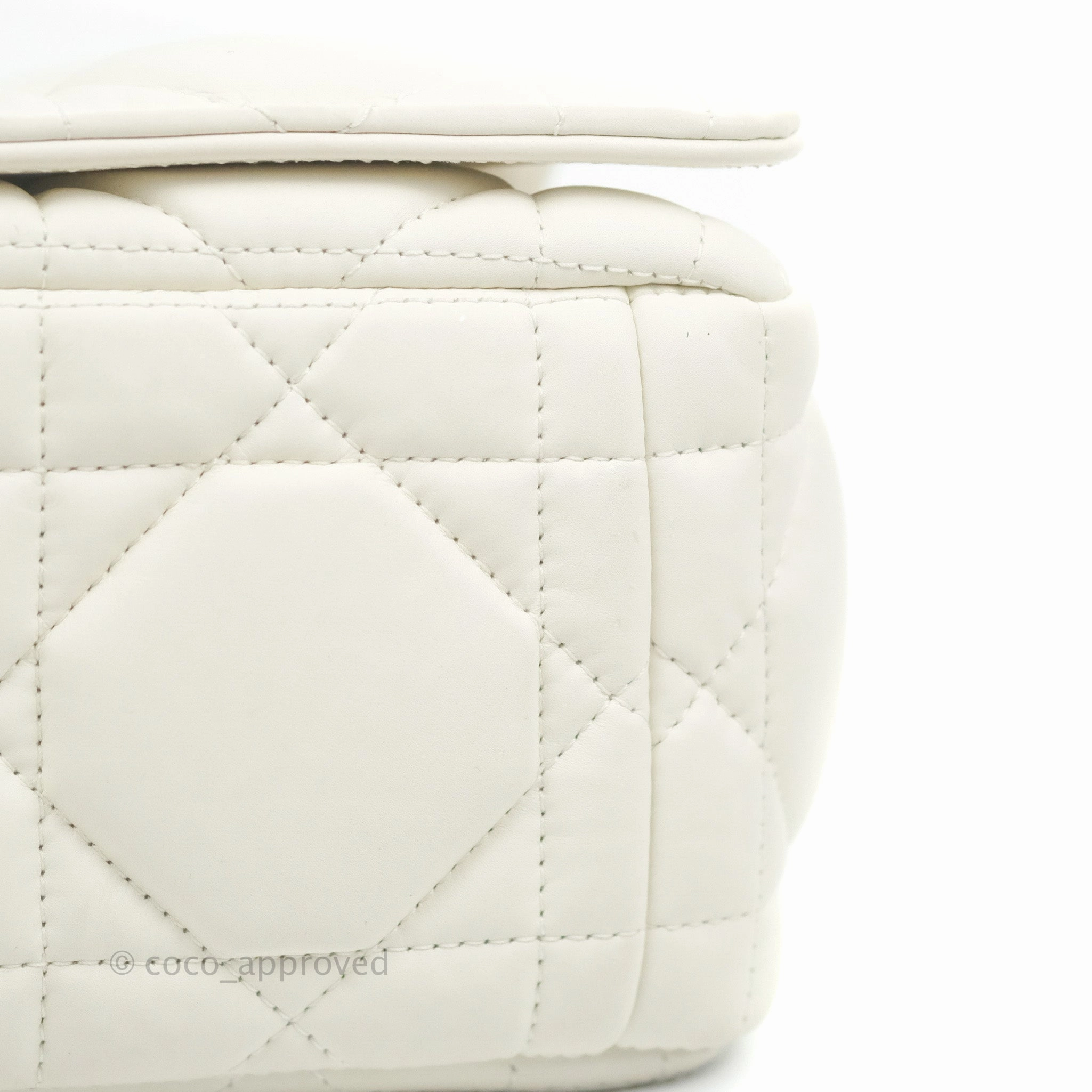 Christian Dior Medium Caro Bag Latte Matte Padded Macrocannage Calfskin