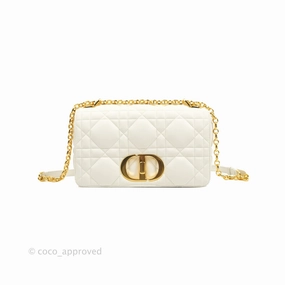 Christian Dior Medium Caro Bag Latte Matte Padded Macrocannage Calfskin