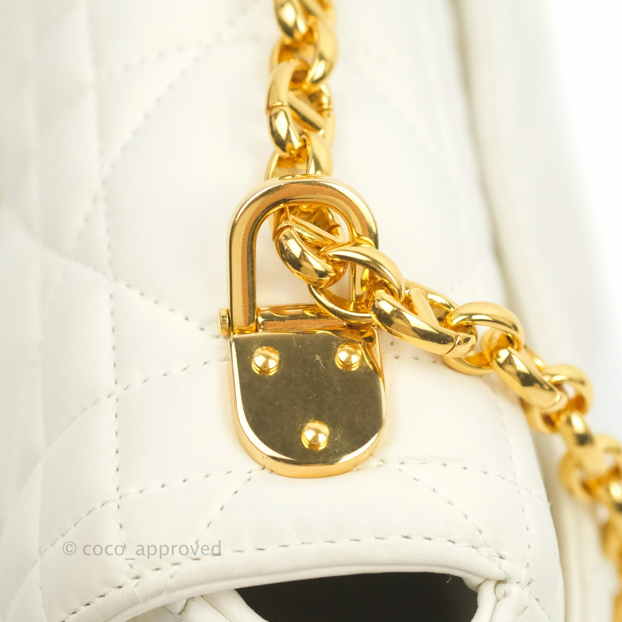 Christian Dior Medium Caro Bag Latte Matte Padded Macrocannage Calfskin