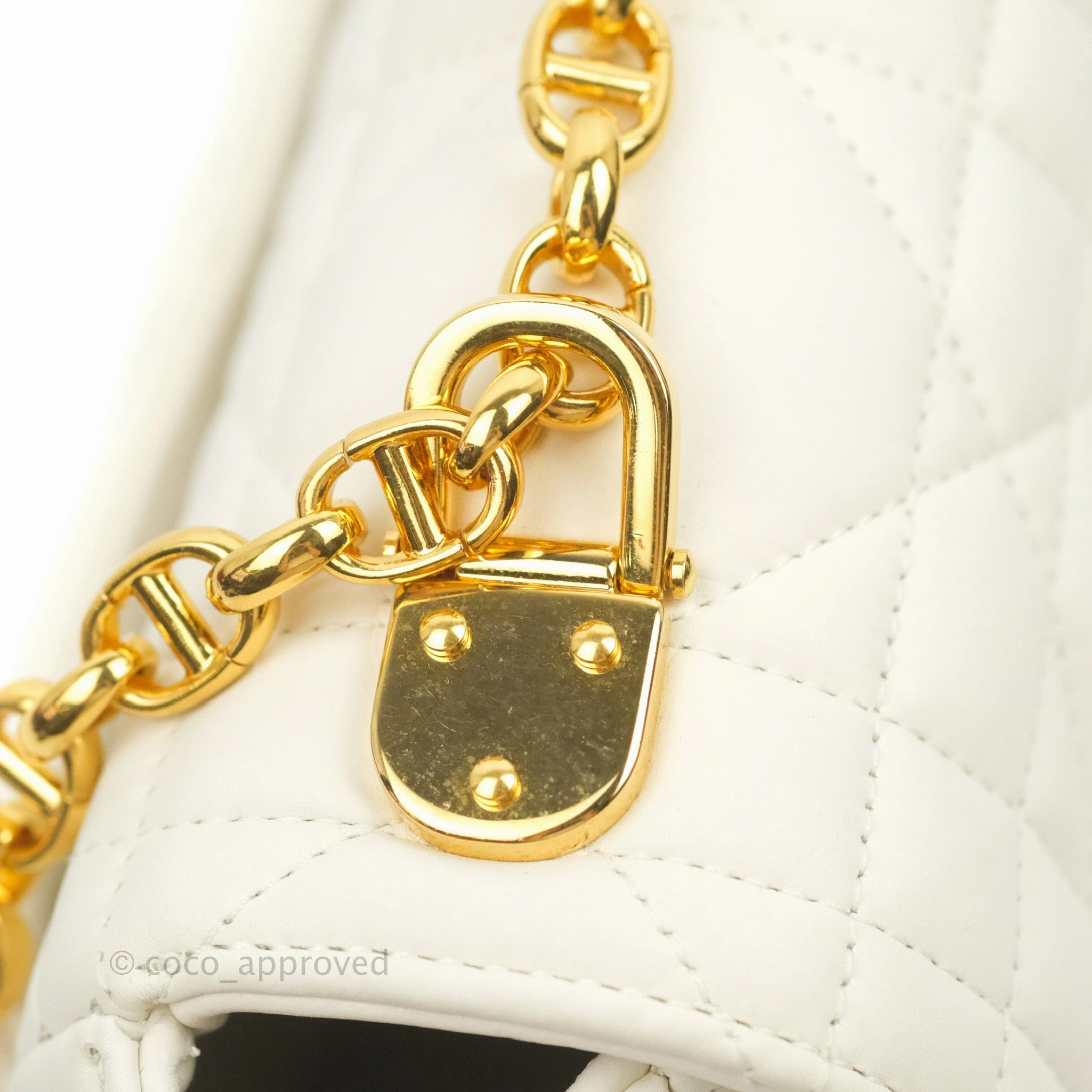 Christian Dior Medium Caro Bag Latte Matte Padded Macrocannage Calfskin
