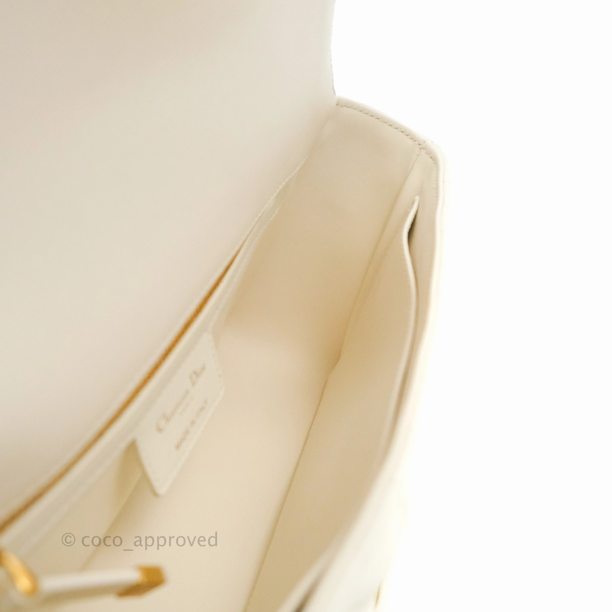 Christian Dior Medium Caro Bag Latte Matte Padded Macrocannage Calfskin