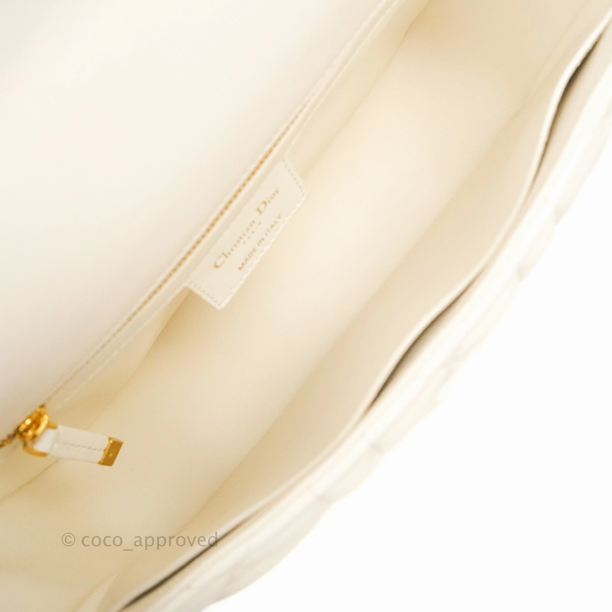 Christian Dior Medium Caro Bag Latte Matte Padded Macrocannage Calfskin