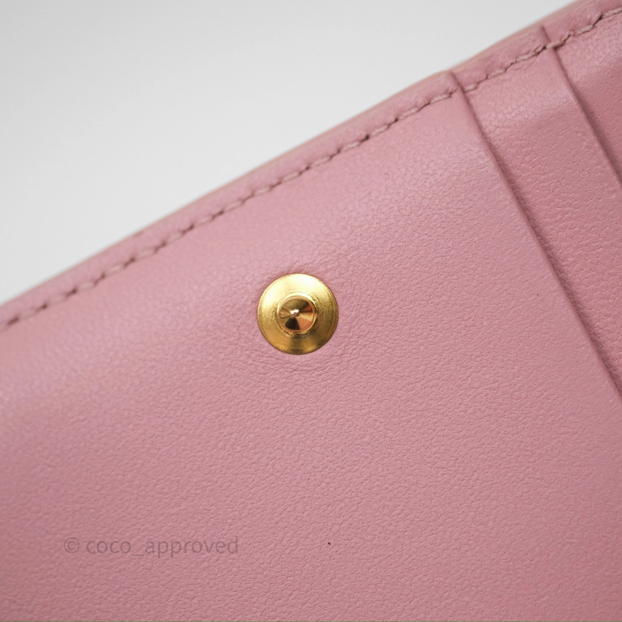 Christian Dior Medium Caro Scarlet Zipped Wallet Pink Cannage Calfskin